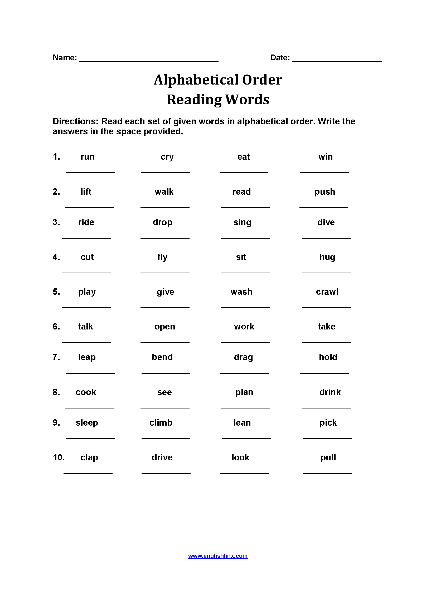 Alphabet Worksheets Alphabetical Order Worksheets Alphabet Worksheets Alphabetical Order Worksheets