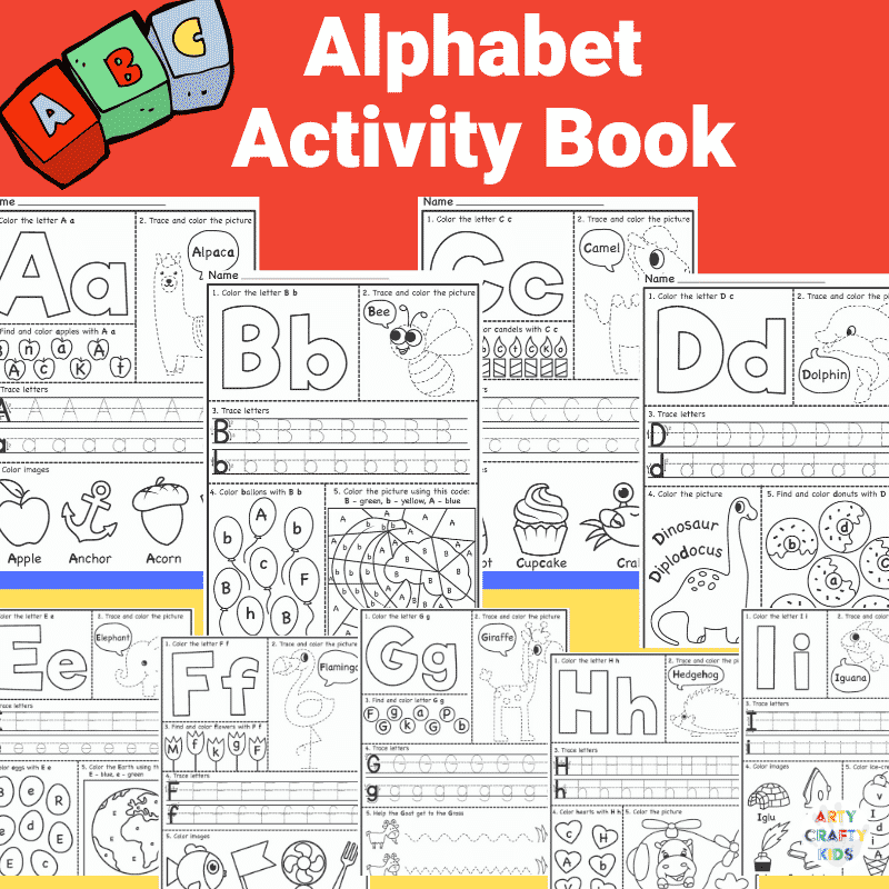 Alphabet Worksheets Arty Crafty Kids