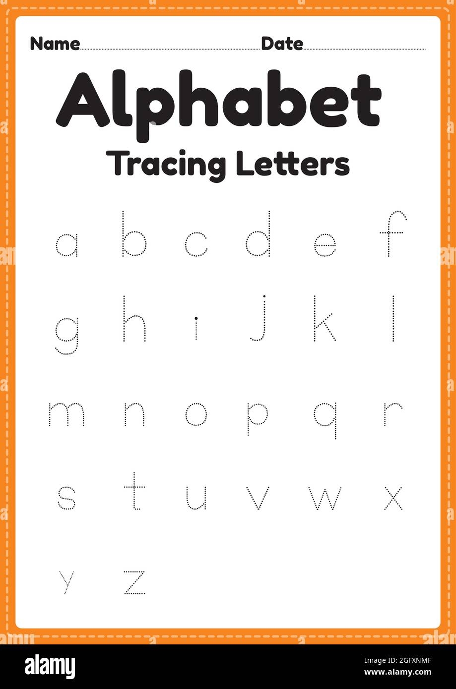 Alphabet Worksheets For Kindergarten Tracing Letters For Preschool 