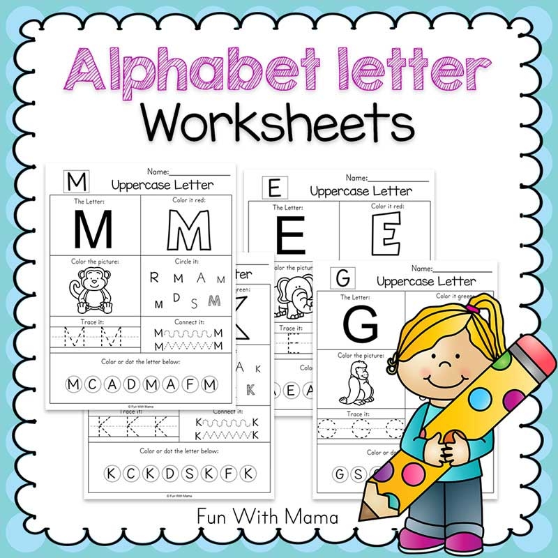 Alphabet Worksheets Letter Identification Workbook Fun With Mama Alphabet Worksheets Letter Identification Workbook Fun With Mama