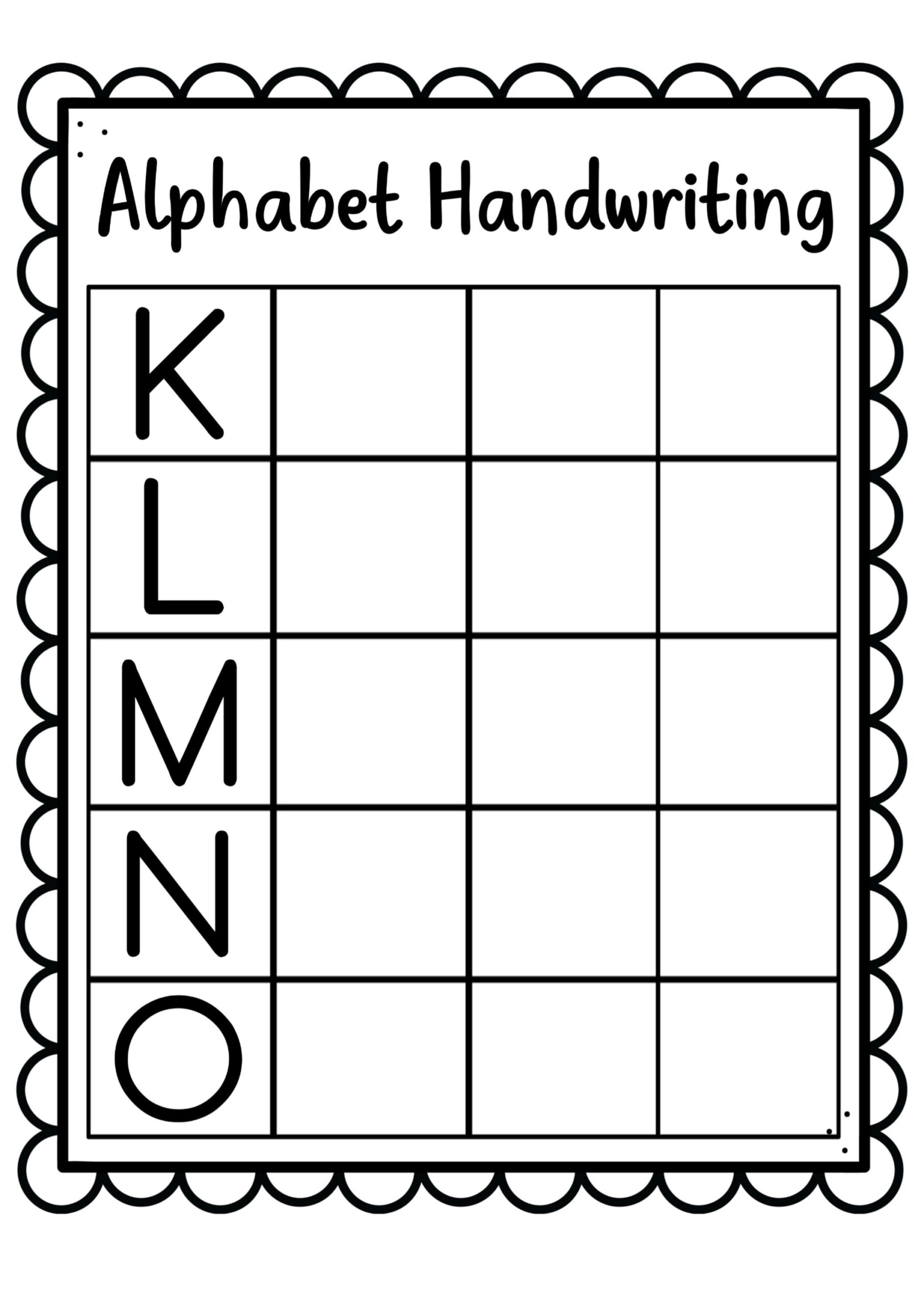 Alphabet Writing Printables Handwriting Worksheets ABC Writing 