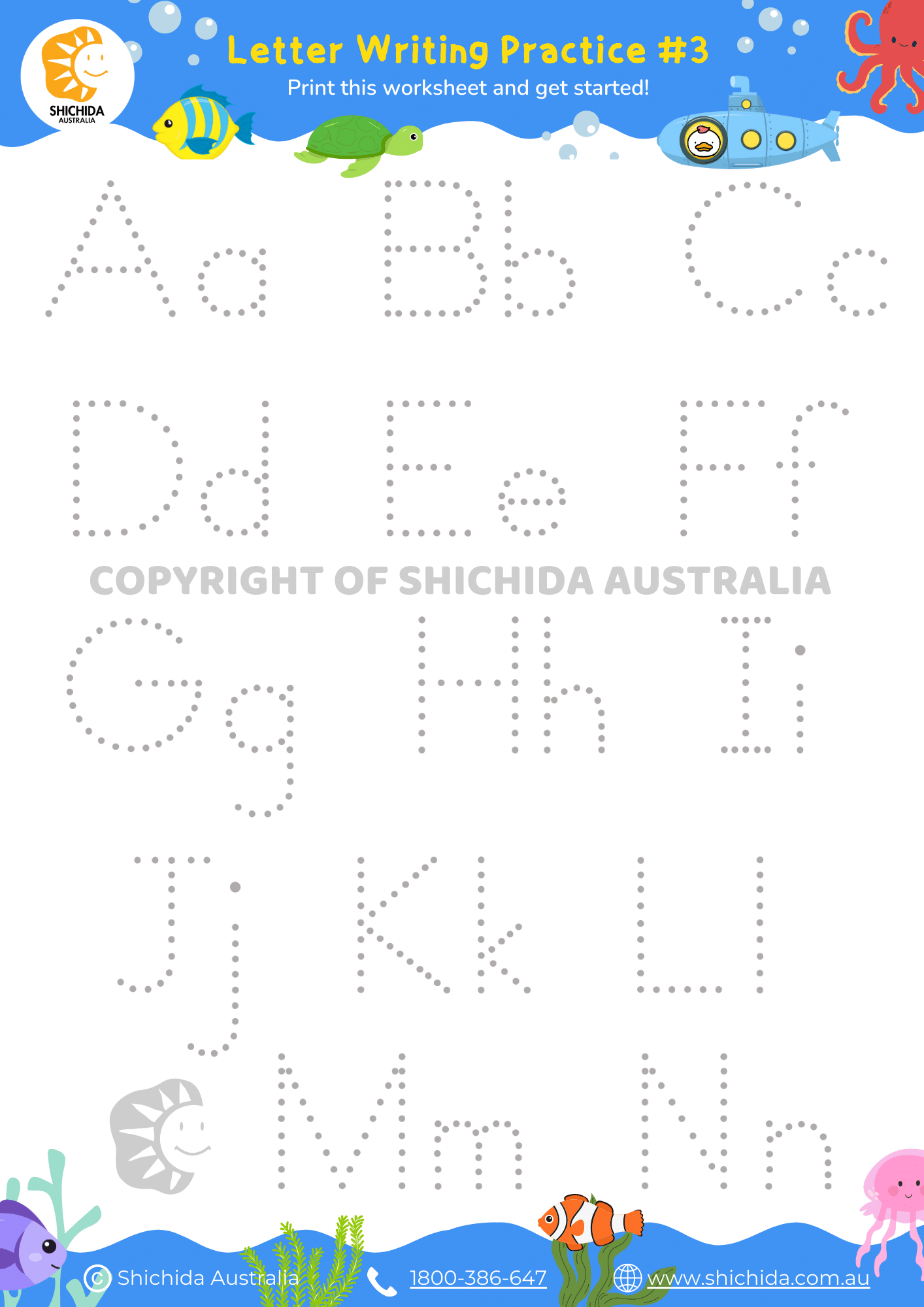 Alphabet Writing Worksheet 3 Of 3 Free Alphabet Writing Practice