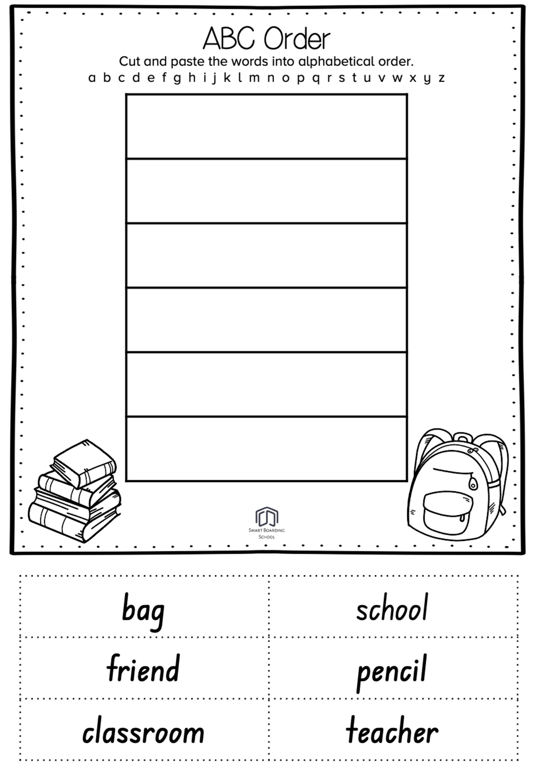 Alphabetical Order Worksheet Alphabetical Order Worksheet