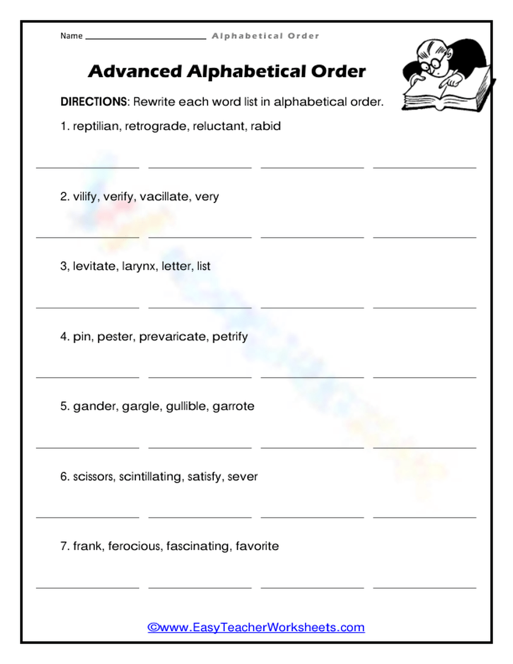 Alphabetical Order Practice Worksheets Alphabetical Order Practice Worksheets