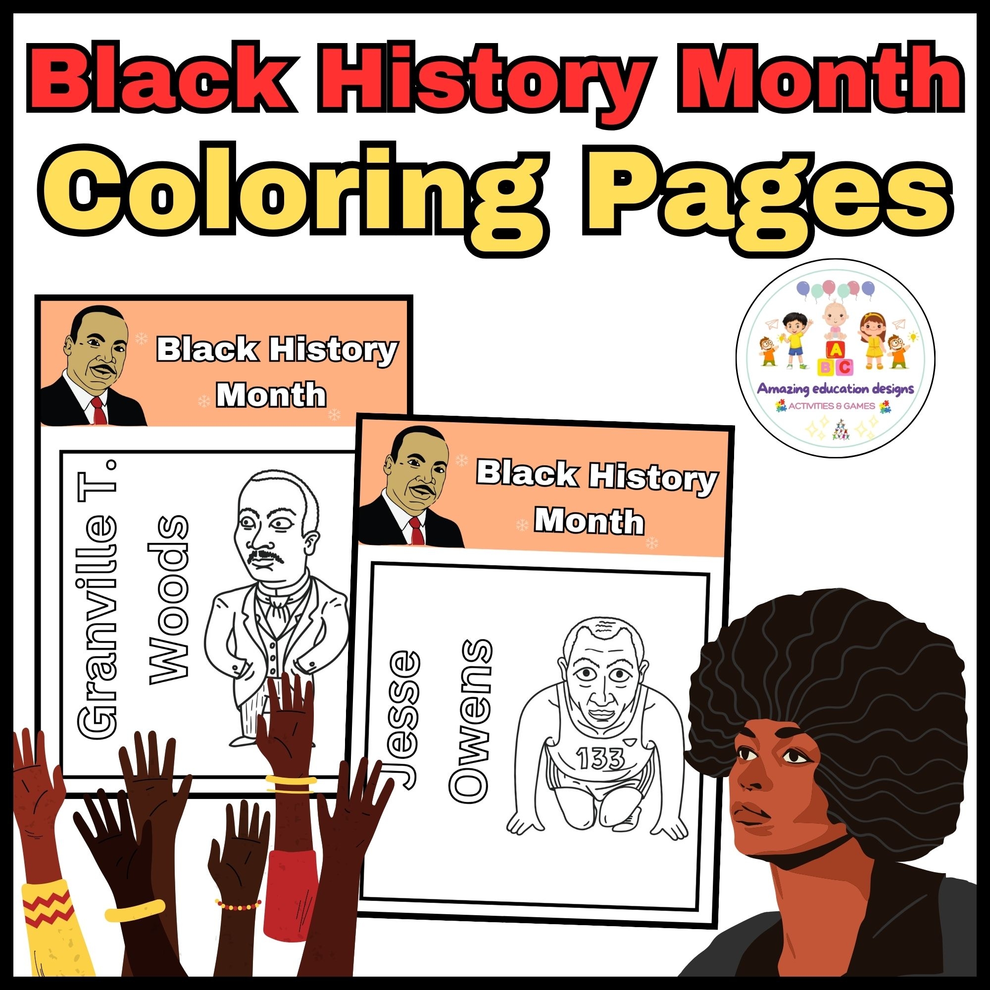 Amazing Coloring Pages Activities Worksheets Black History Month Amazing Coloring Pages Activities Worksheets Black History Month