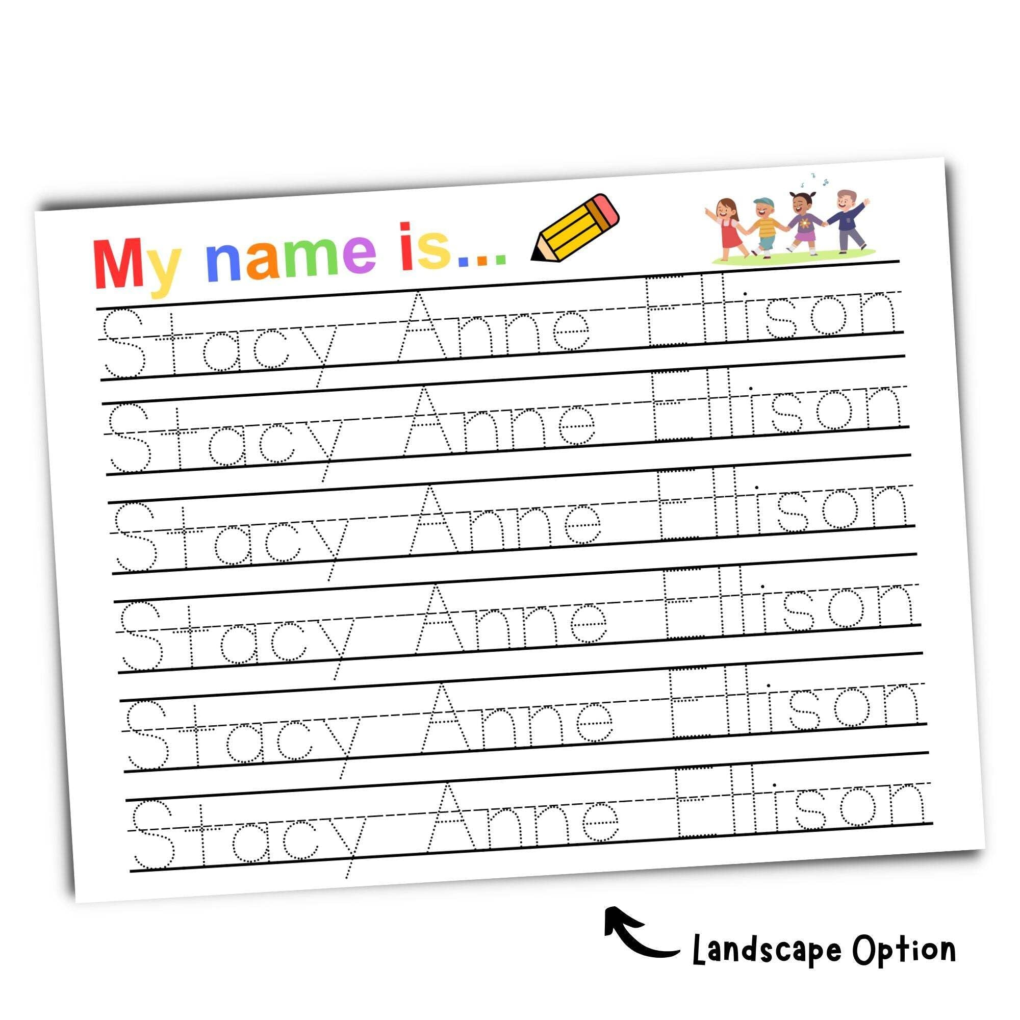 Printable Name Handwriting Worksheets Printable Name Handwriting Worksheets