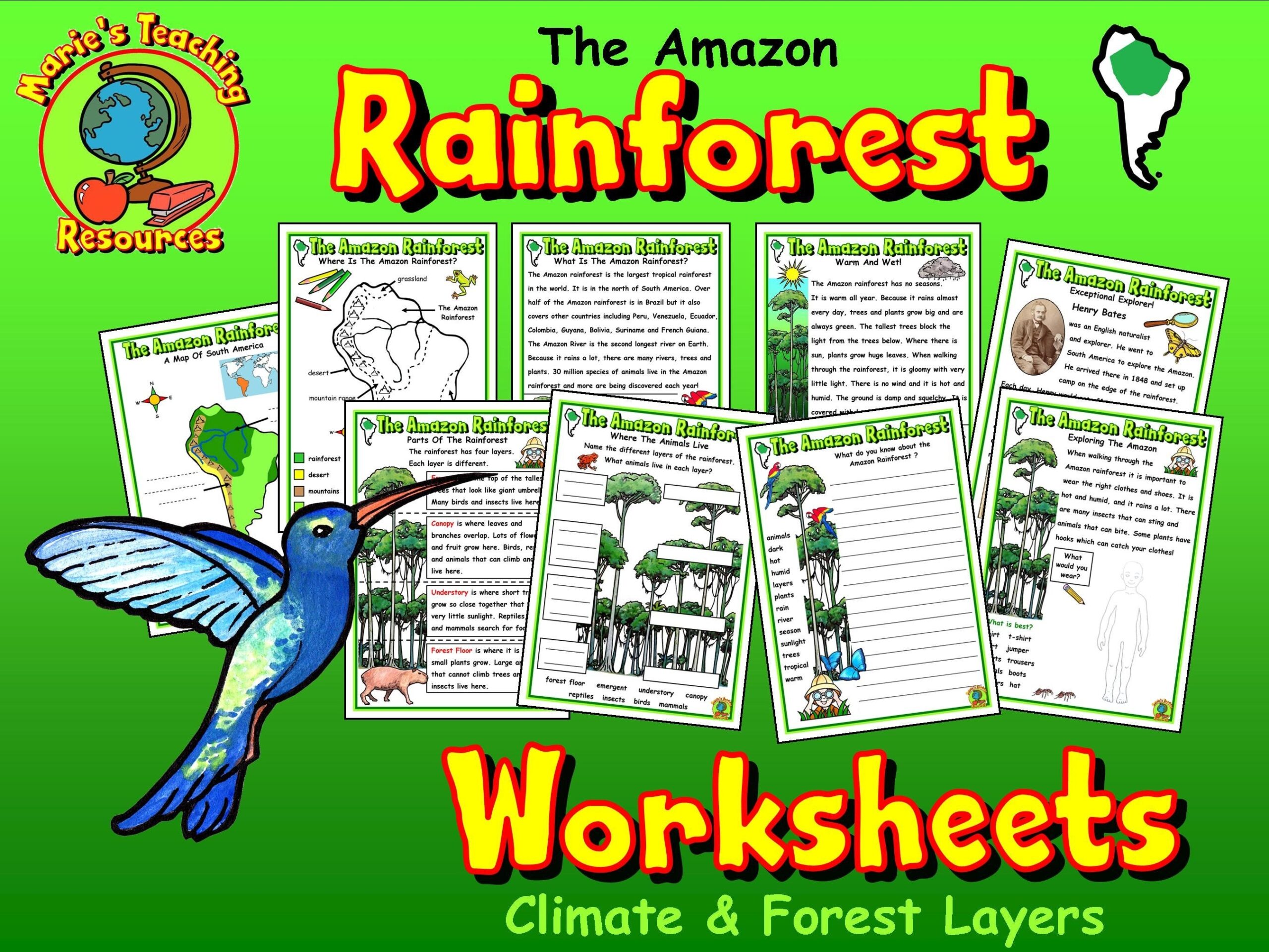 Amazon Rainforest Worksheets Geography Climate And Environment Teaching Resources Animal Habitats Printable Instant Download Etsy Amazon Rainforest Worksheets Geography Climate And Environment Teaching Resources Animal Habitats Printable Instant Download Etsy