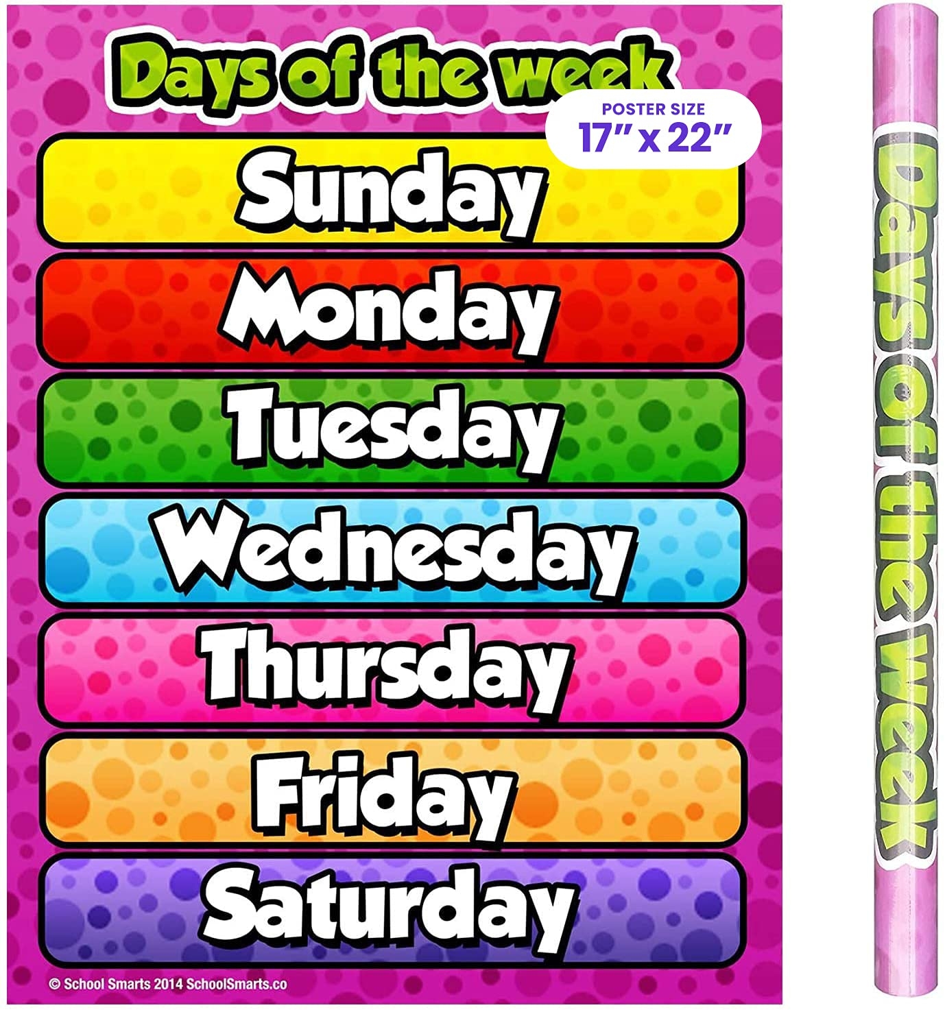 Amazon School Smarts Days Of The Week Chart For Classroom 