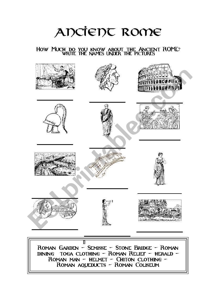 Ancient Rome ESL Worksheet By Evacufu Ancient Rome ESL Worksheet By Evacufu