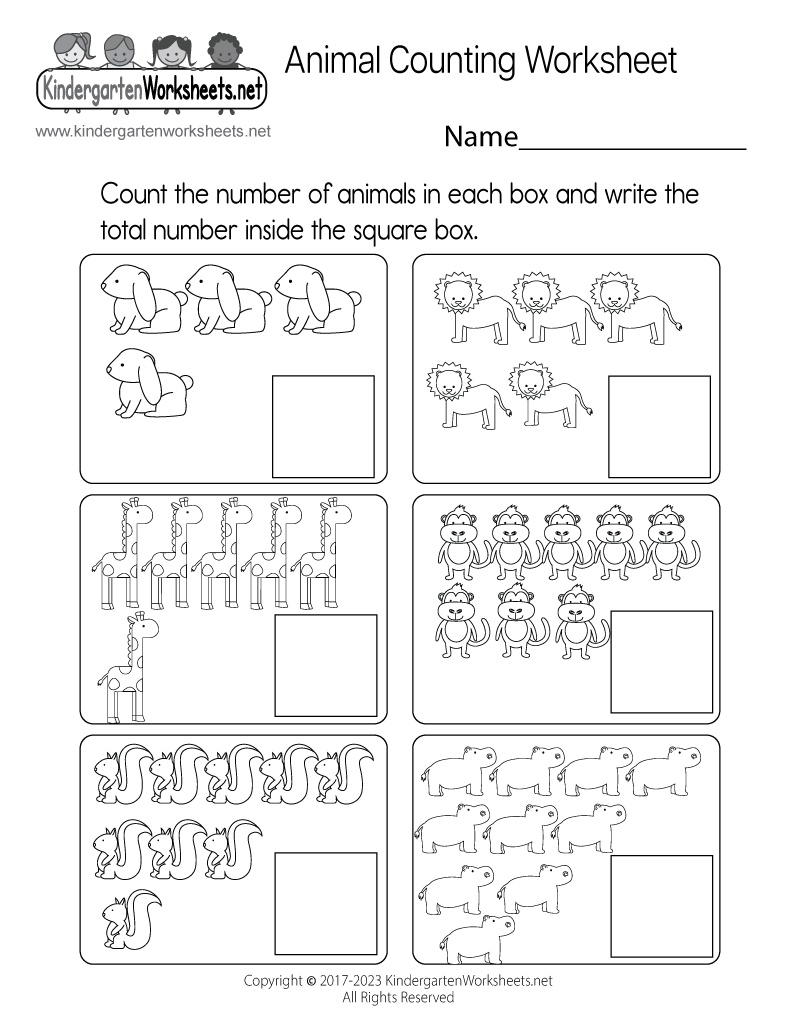 Free Counting Worksheet For Kindergarten Free Counting Worksheet For Kindergarten