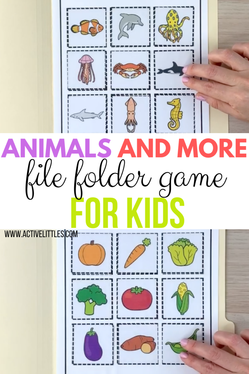 Animal File Folder Games And More For Kids 126 Words Printable