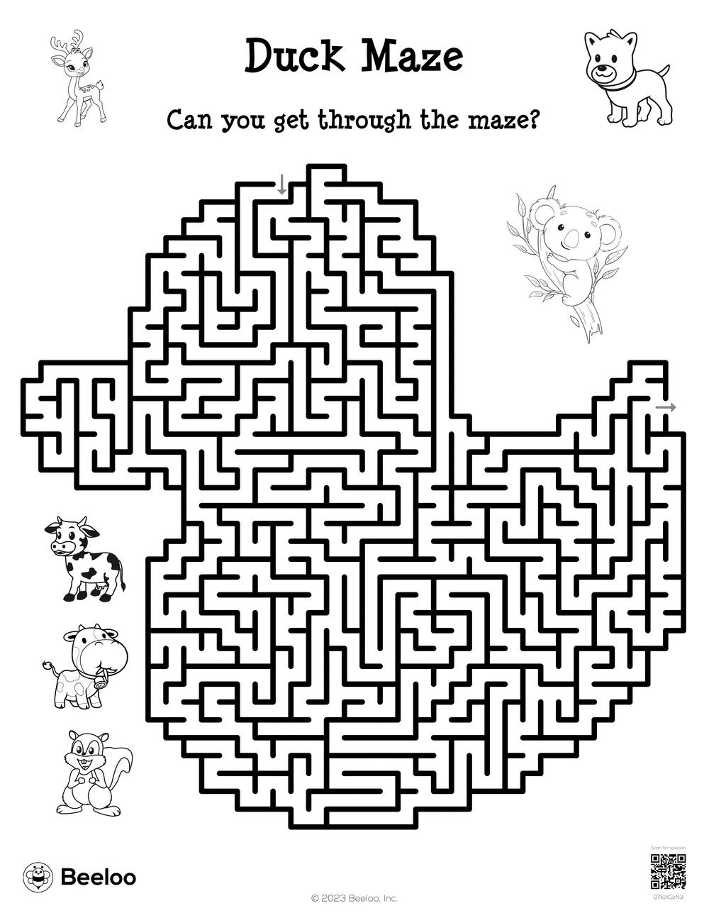Animal themed Mazes Beeloo Printable Crafts And Activities For Kids Animal themed Mazes Beeloo Printable Crafts And Activities For Kids