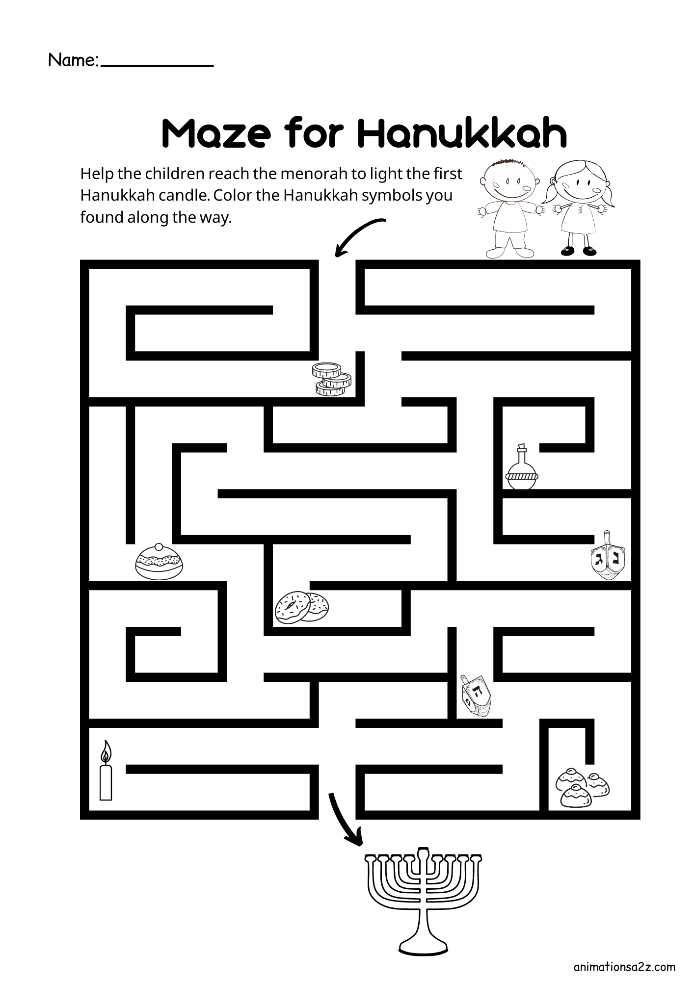 Animations A2z Hanukkah Worksheets Animations A2z Hanukkah Worksheets