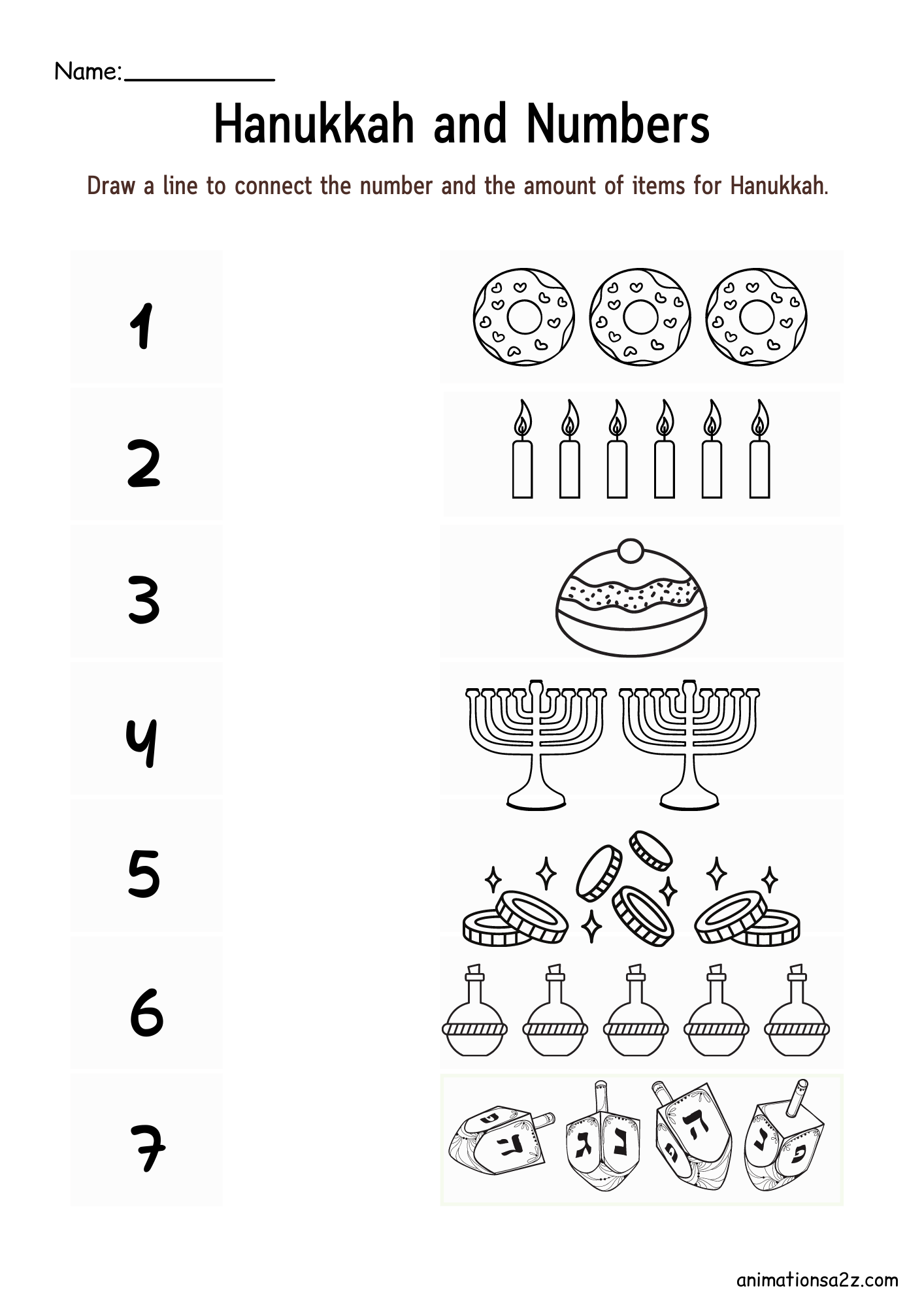 Animations A2z Hanukkah Worksheets Animations A2z Hanukkah Worksheets