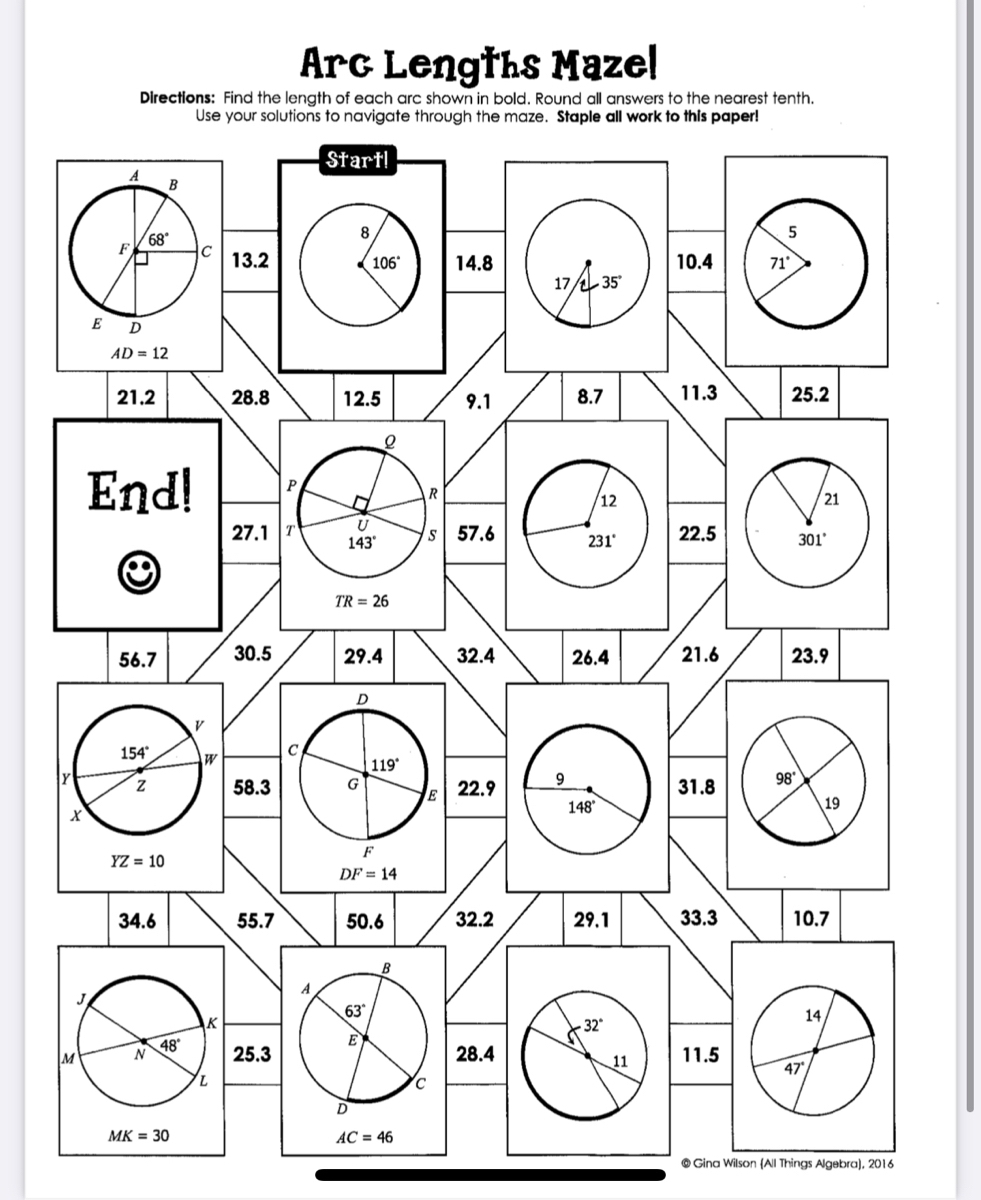 Answered Arc Lengths Mazel D The Length Of Each Arc Shown In Bold Round All Answers To The Nearest Tenth Ur Solutions To Navigate Through The Maze Staple All Work To Answered Arc Lengths Mazel D The Length Of Each Arc Shown In Bold Round All Answers To The Nearest Tenth Ur Solutions To Navigate Through The Maze Staple All Work To