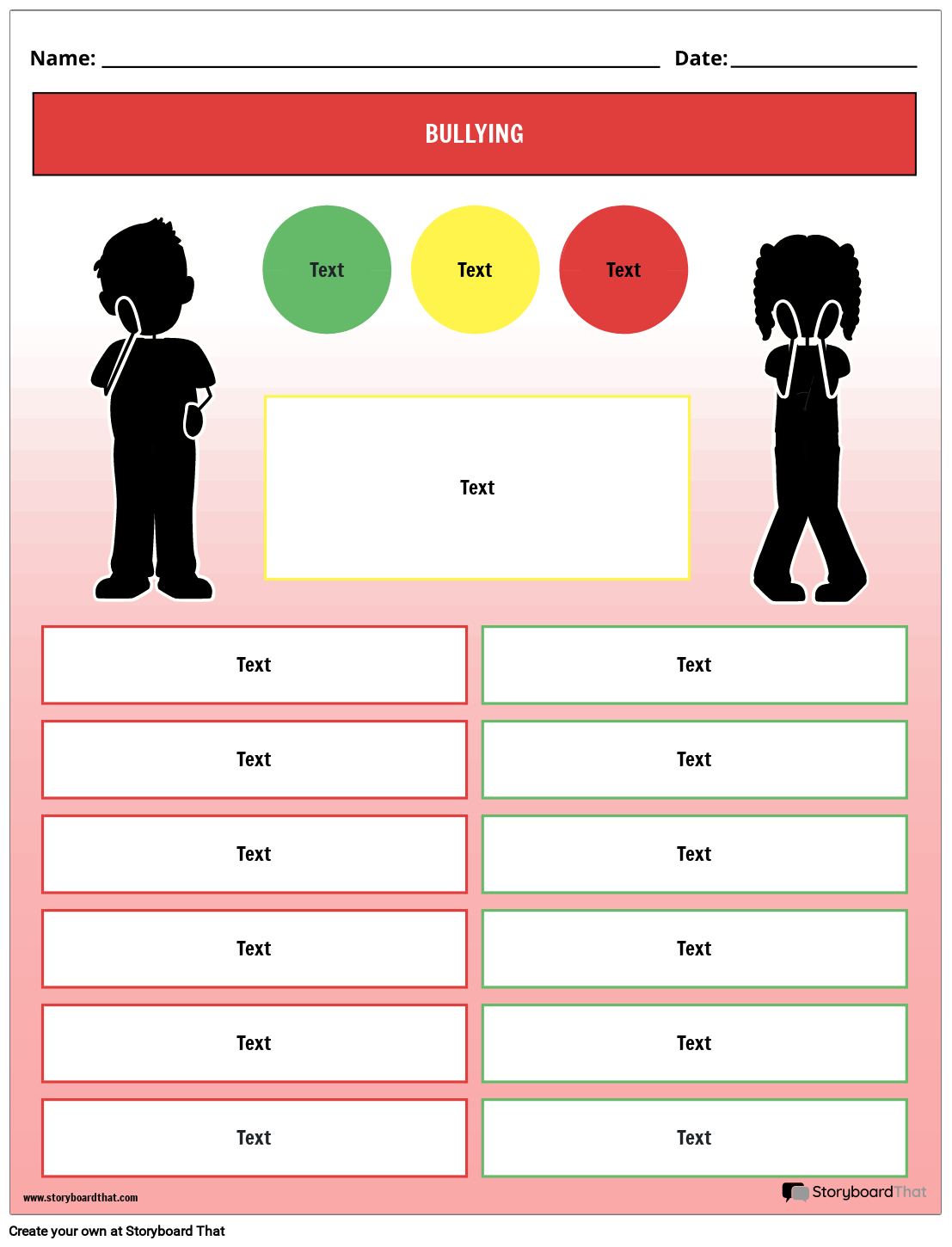 Printable Bullying Worksheets Printable Bullying Worksheets