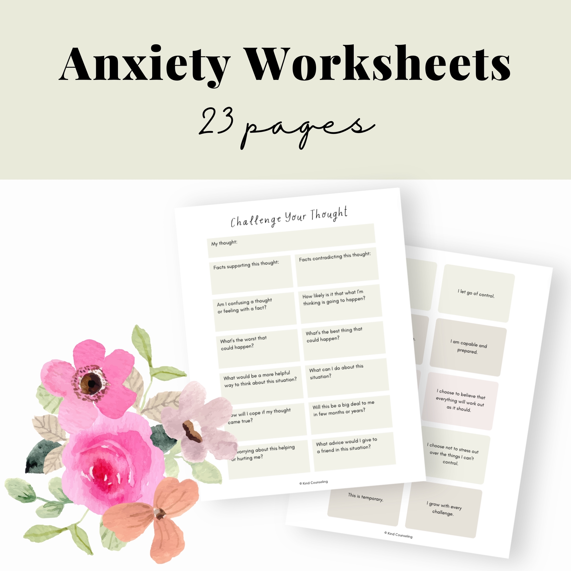 Anxiety Worksheets For Teens Cute Pastel School Counseling Anxiety Worksheets For Teens Cute Pastel School Counseling