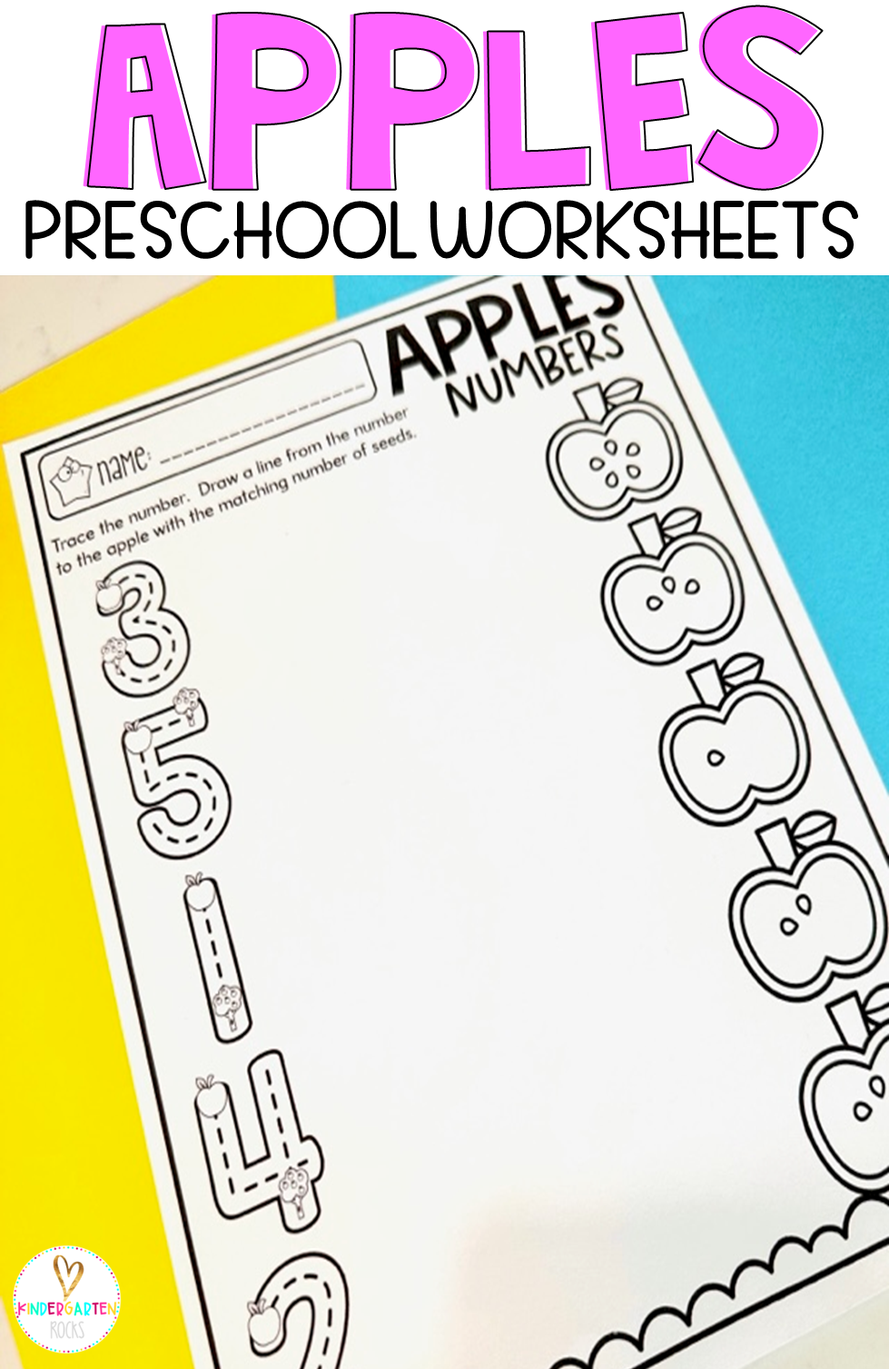 Apple Worksheets For Preschool Kindergarten Rocks Resources