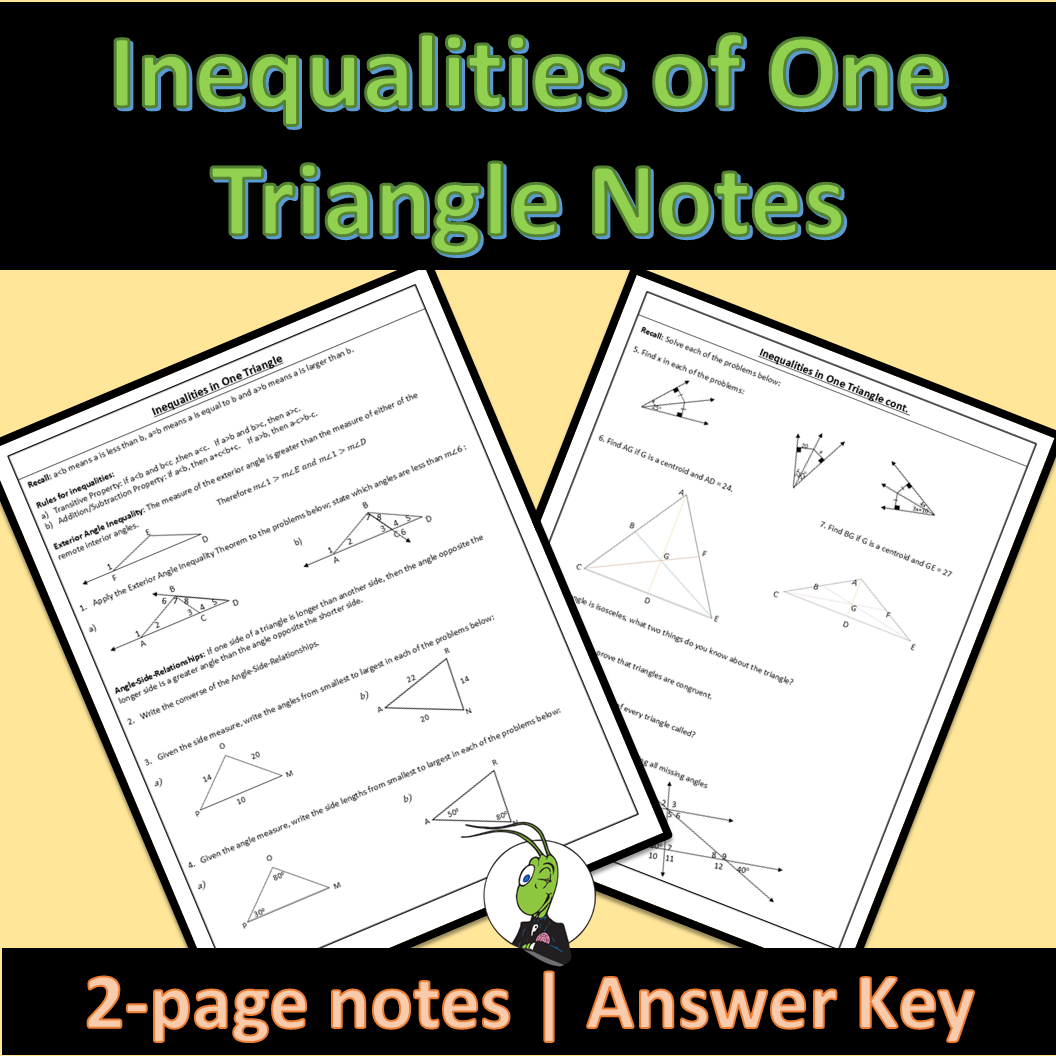 Triangle Inequality Theorem Maze Worksheet Answers