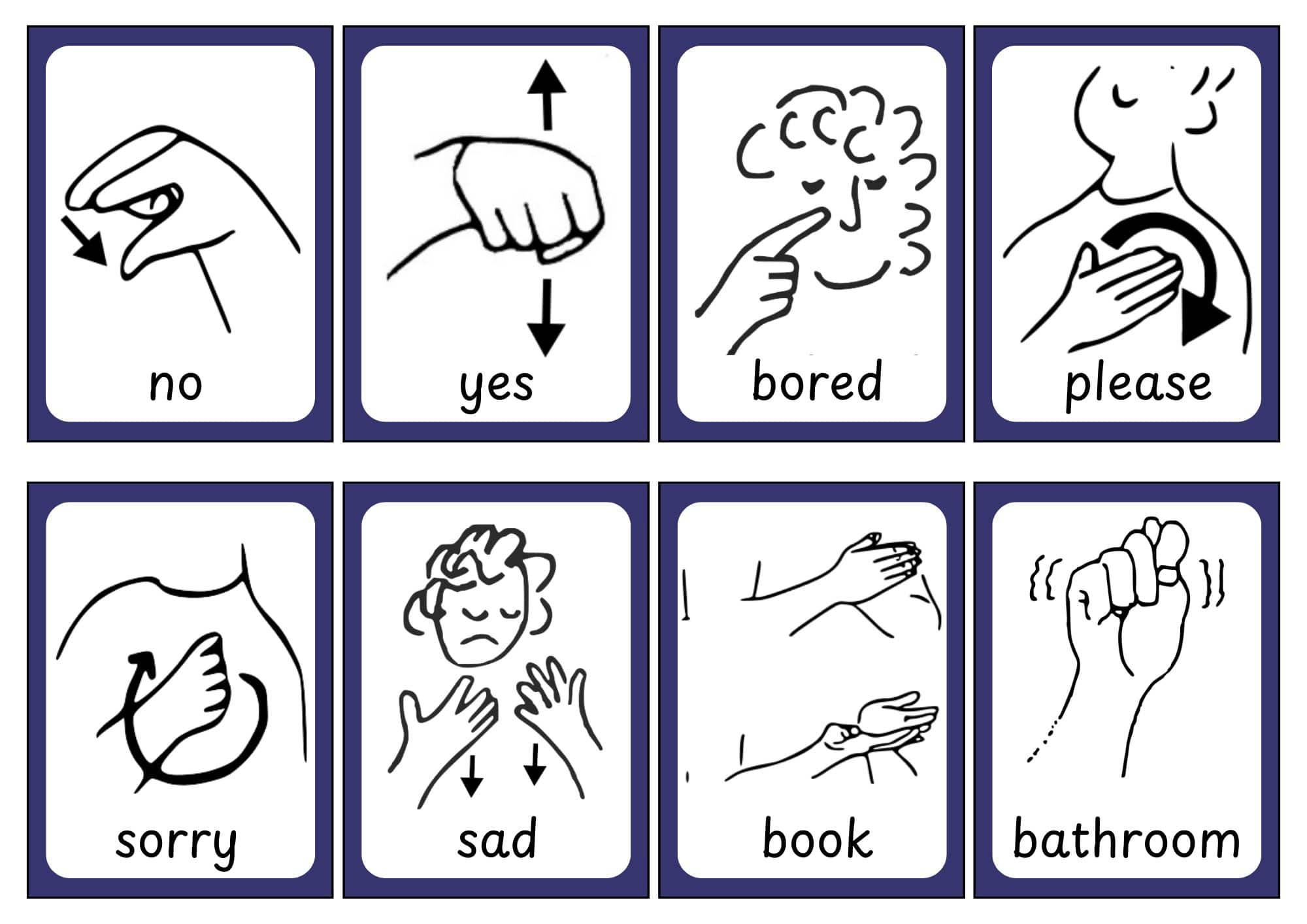 ASL Sign Language Flashcards Free Printables Teach Prints