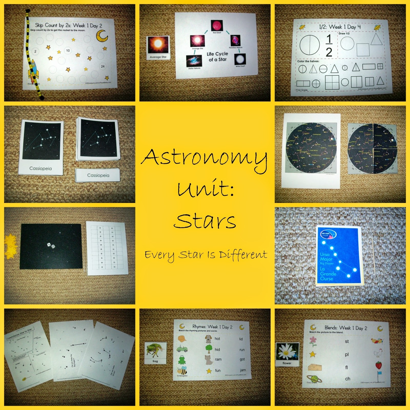 Astronomy Unit Star Activities For Kids With Free Printables Every Star Is Different