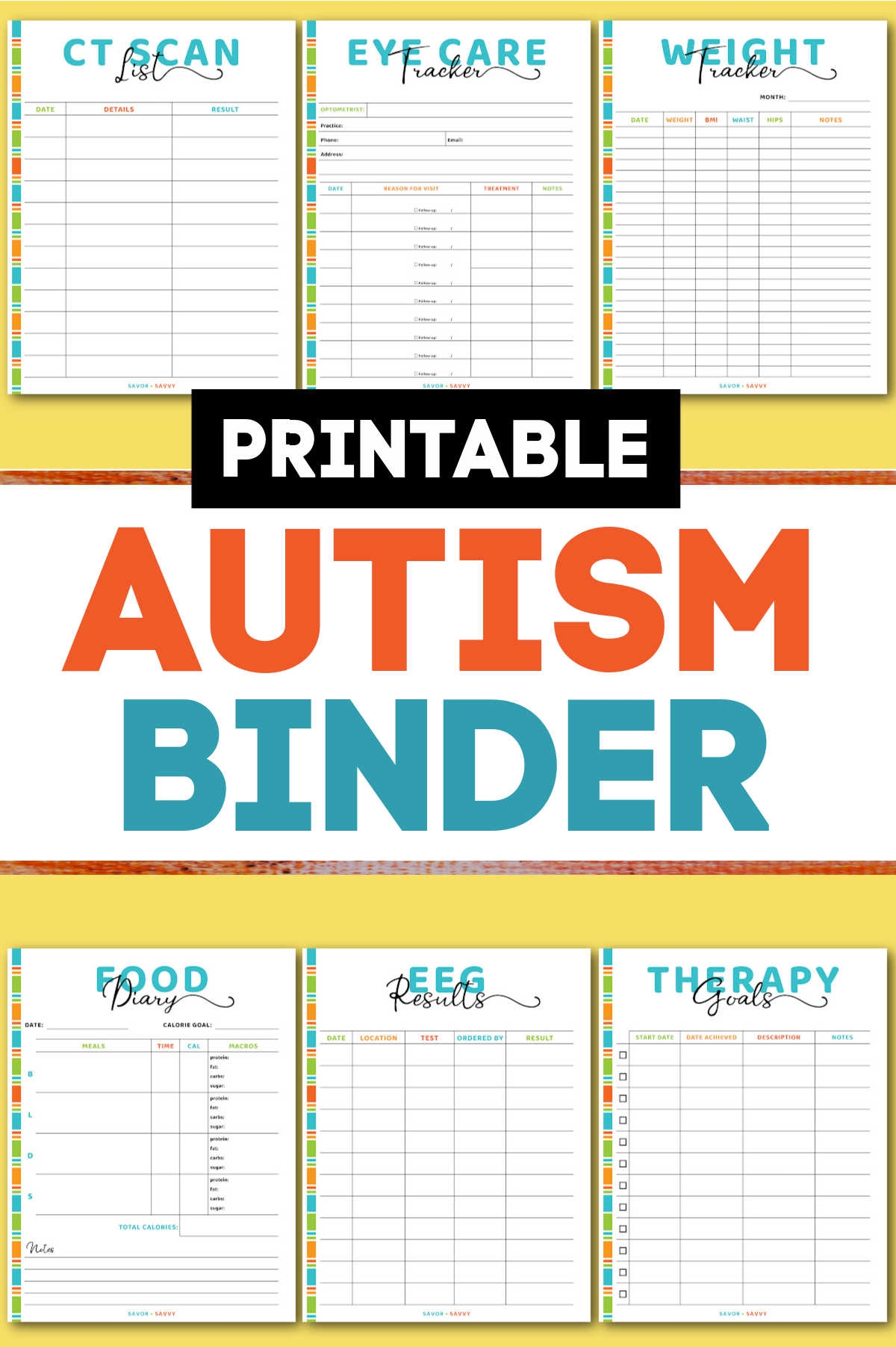 Autism Binder Printables 65 Pages Savor Savvy Autism Binder Printables 65 Pages Savor Savvy