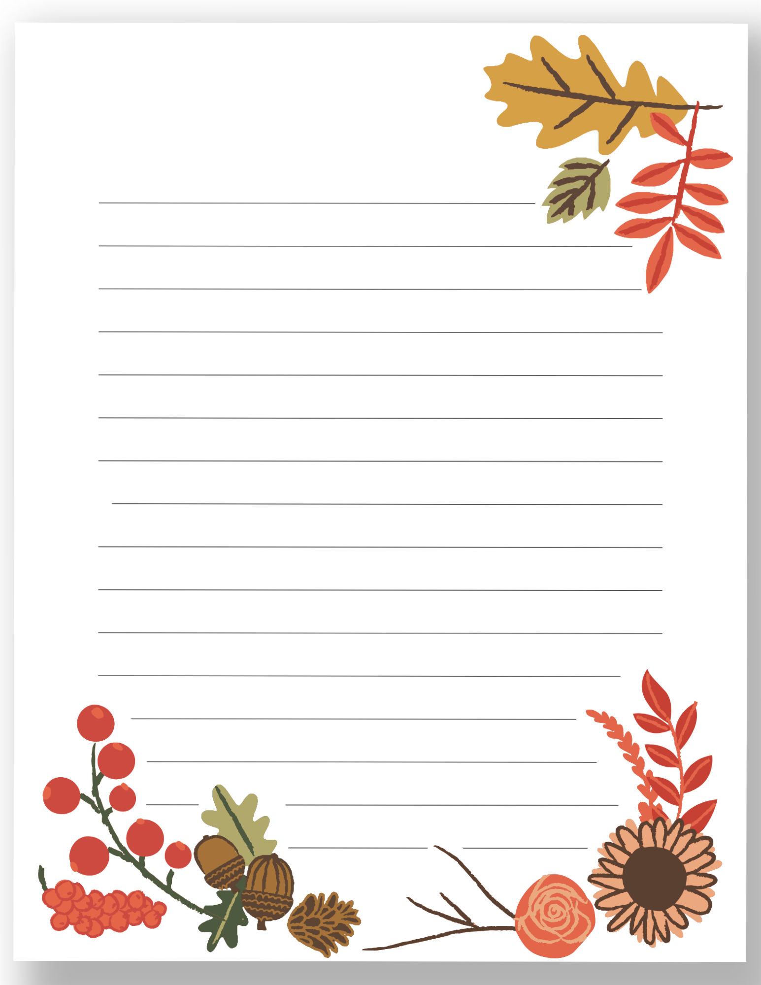 Free Printable Fall Writing Worksheets