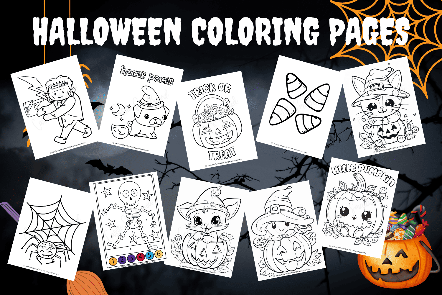 AWESOME Halloween Coloring Pages Cassie Smallwood