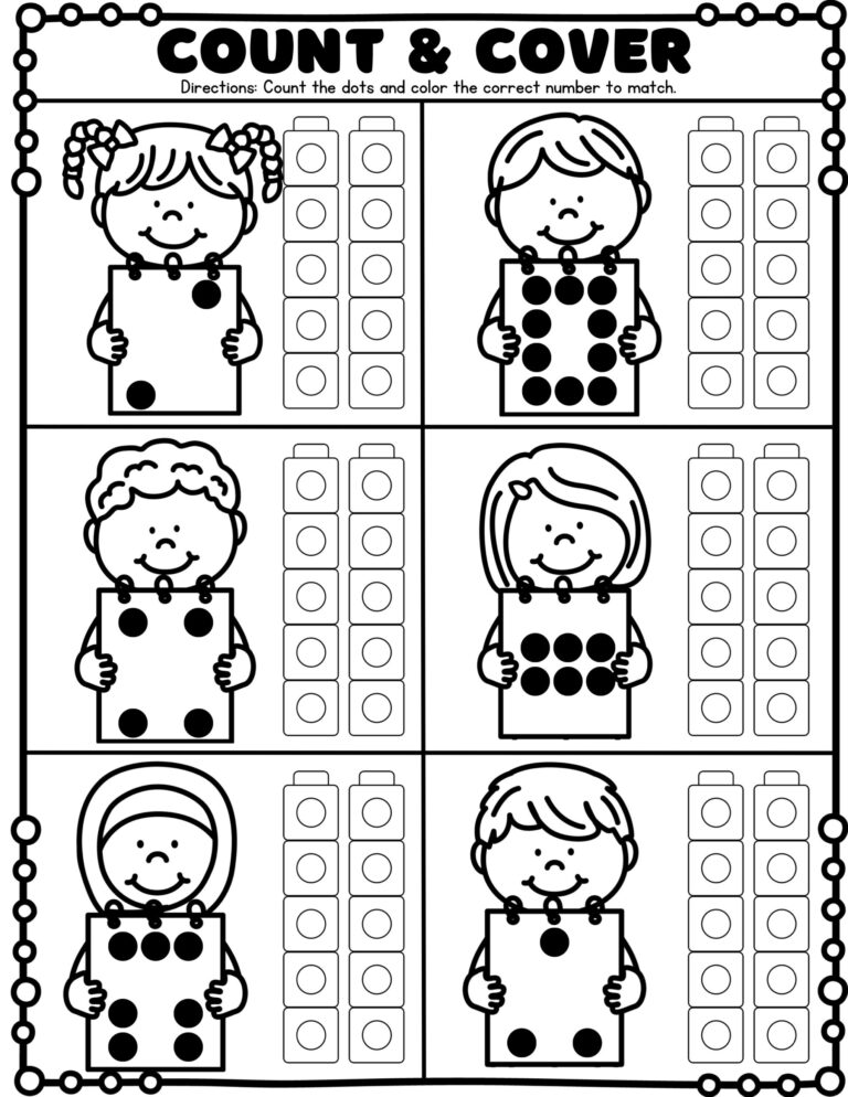 Back To School K 1 Subitizing Worksheets Classful