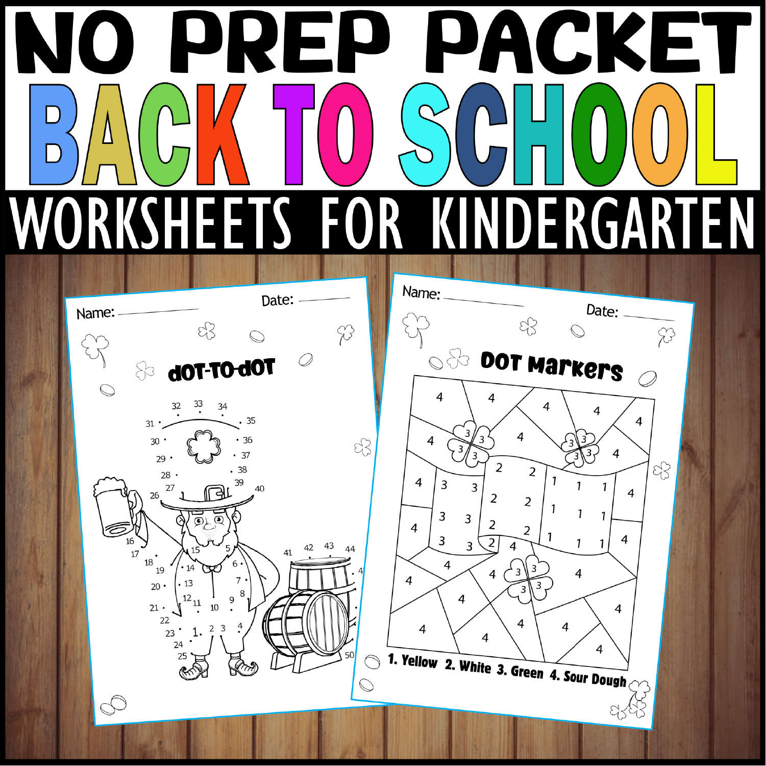 Back To School NO PREP Math And Literacy Packet Worksheets For Kindergarten Made By Teachers Back To School NO PREP Math And Literacy Packet Worksheets For Kindergarten Made By Teachers