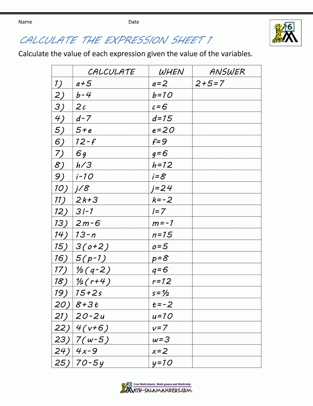 7th Grade Advanced Math Worksheets 7th Grade Advanced Math Worksheets