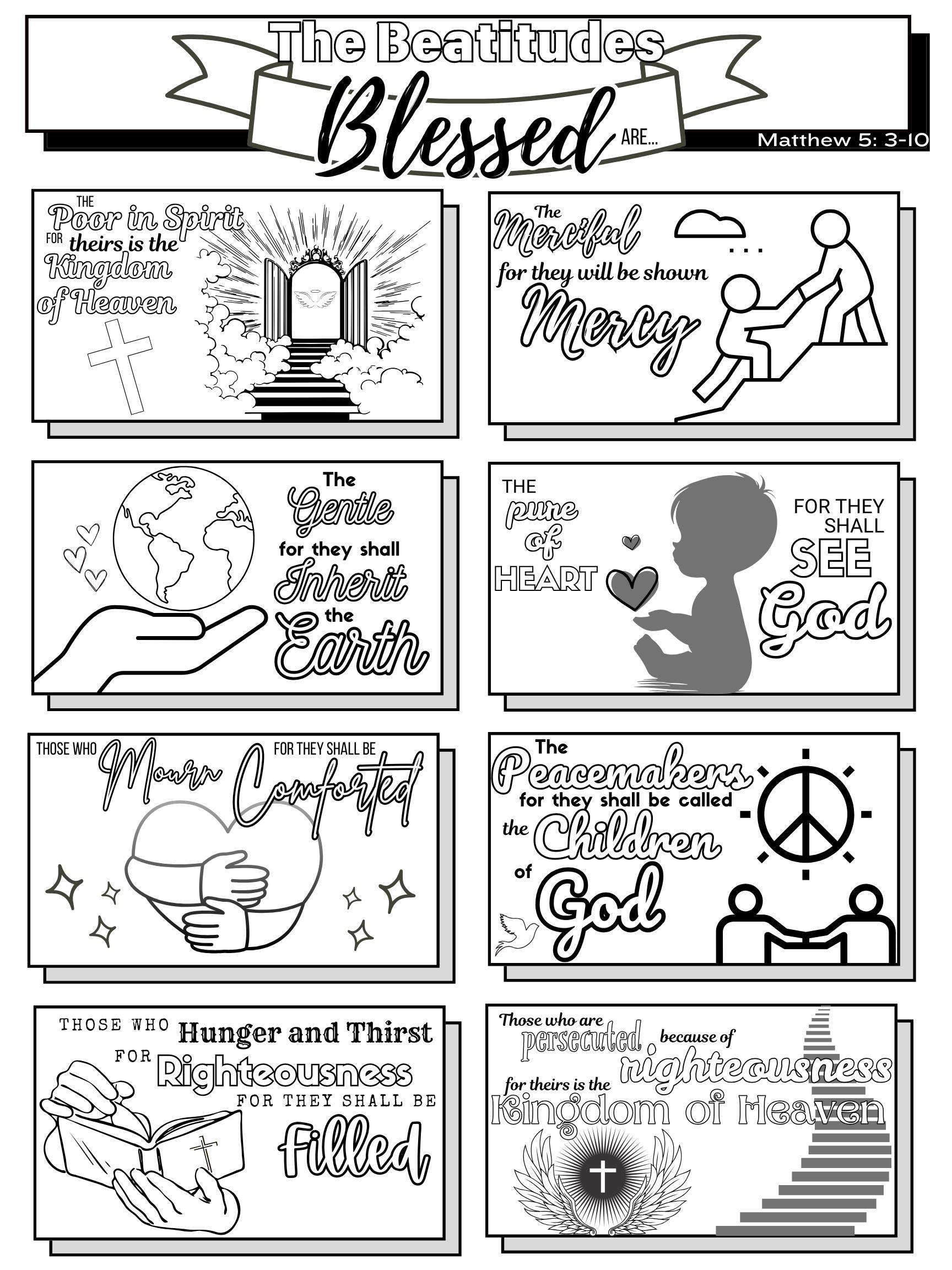 Printable Beatitudes Assessment Worksheet Printable Beatitudes Assessment Worksheet