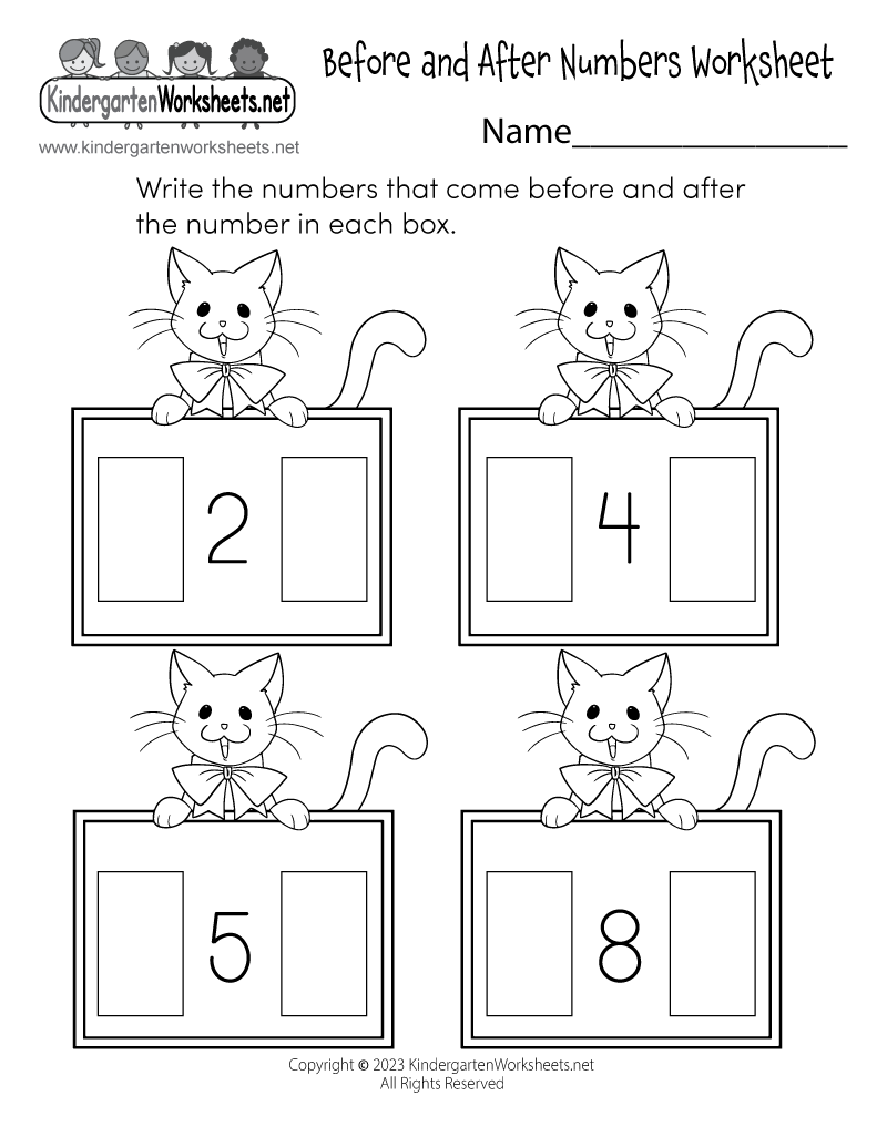 Kindergarten Math Worksheets Counting Numbers