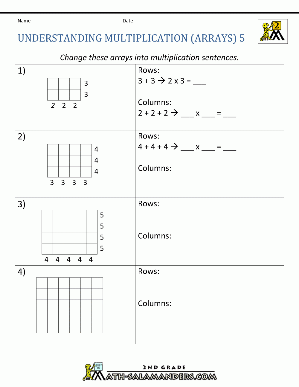 Beginning Multiplication Worksheets Beginning Multiplication Worksheets