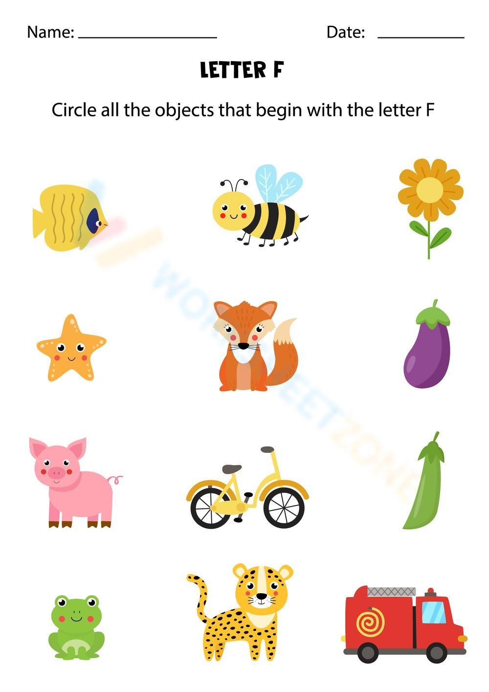 Beginning Sounds With Letter F Worksheet Beginning Sounds With Letter F Worksheet