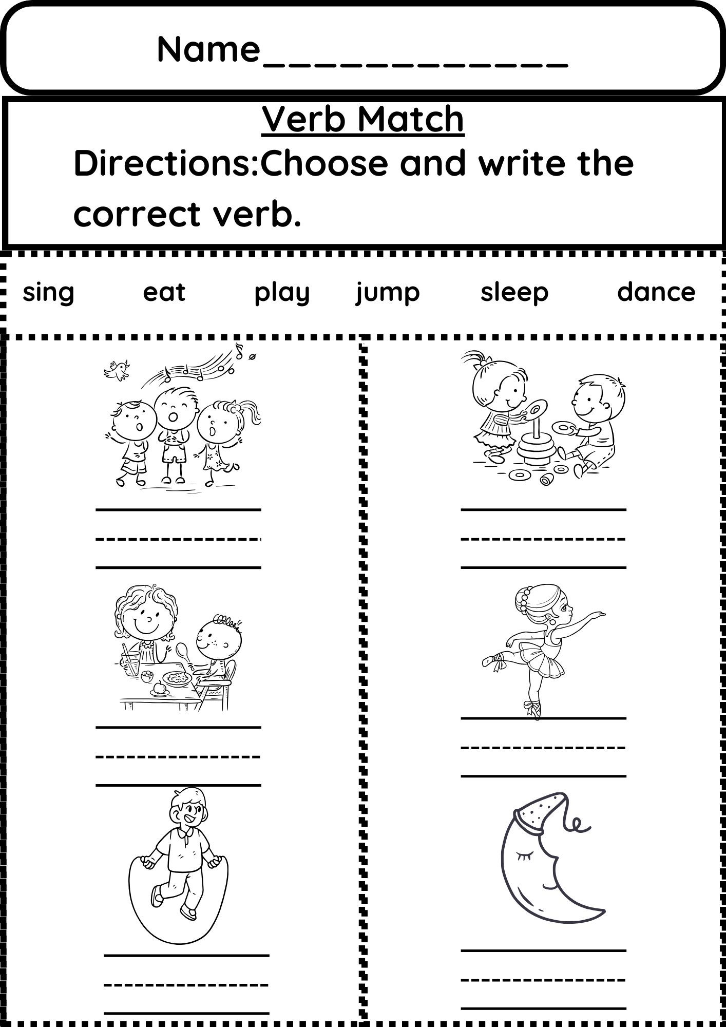 Best Action Verbs Worksheets For Grade 1 9 Printable English Grammar Pages