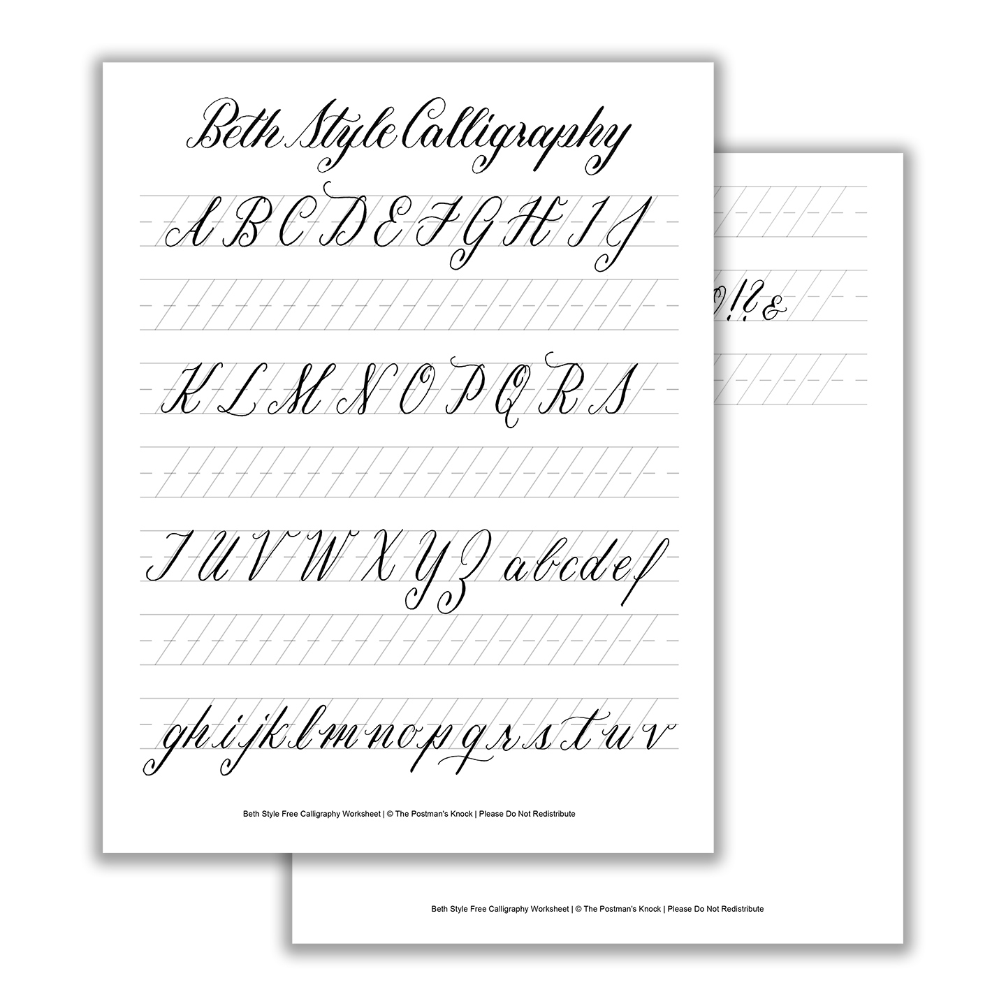 Hand Lettering Worksheet Free Printable