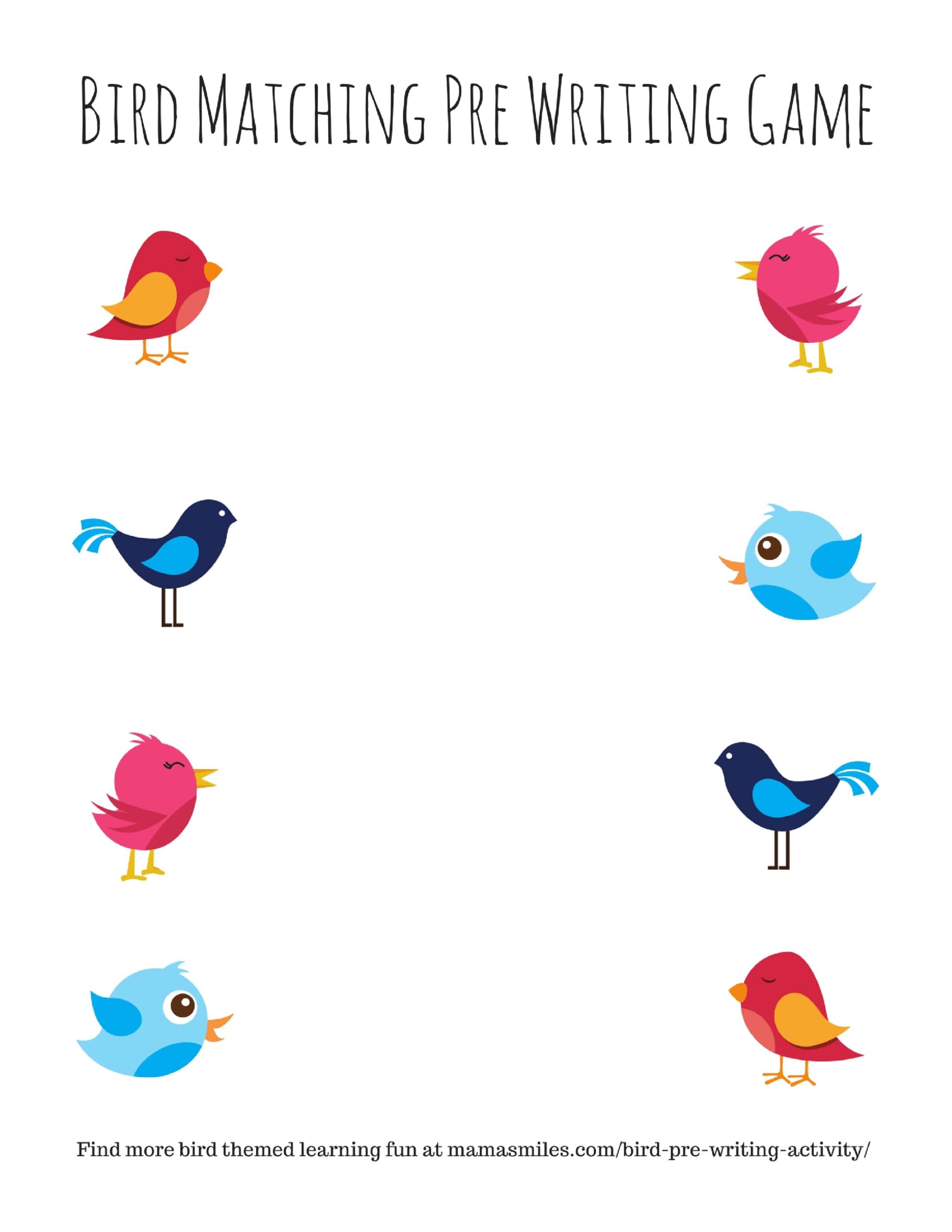 Bird Pre Writing Activity And More Bird Themed Activities For Kids Bird Pre Writing Activity And More Bird Themed Activities For Kids