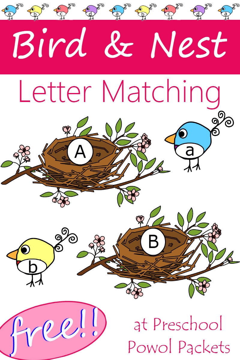 Birds U0026 Nest Letter Matching FREE Printable