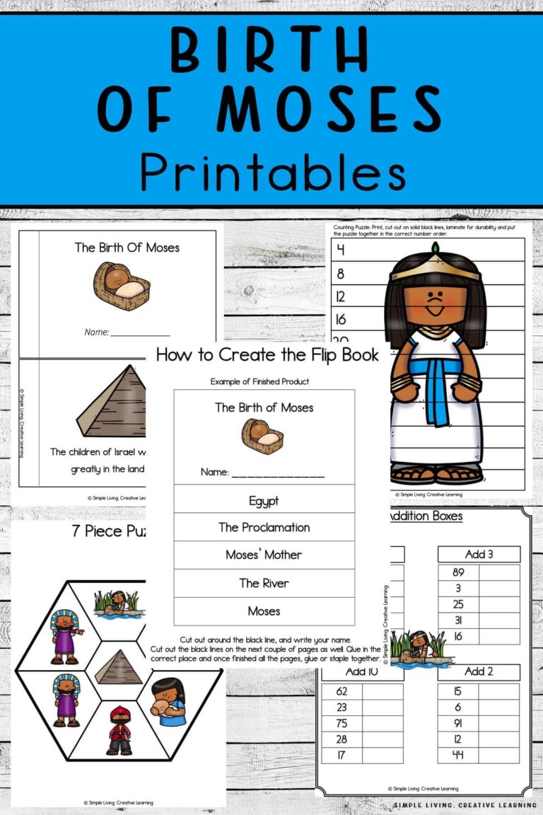 Birth Of Moses Printables