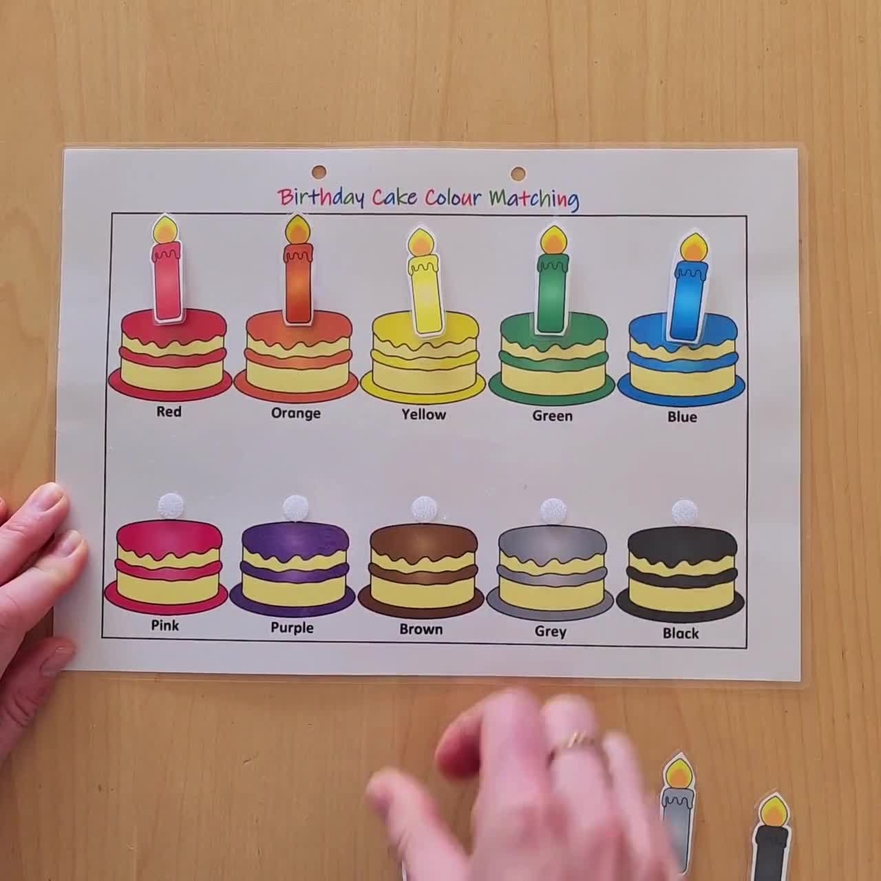 Birthday Cake Color Matching Printable Busy Book Colour Homeschool Worksheet Toddler Preschool Kindergarten Activity Digital Download Birthday Cake Color Matching Printable Busy Book Colour Homeschool Worksheet Toddler Preschool Kindergarten Activity Digital Download
