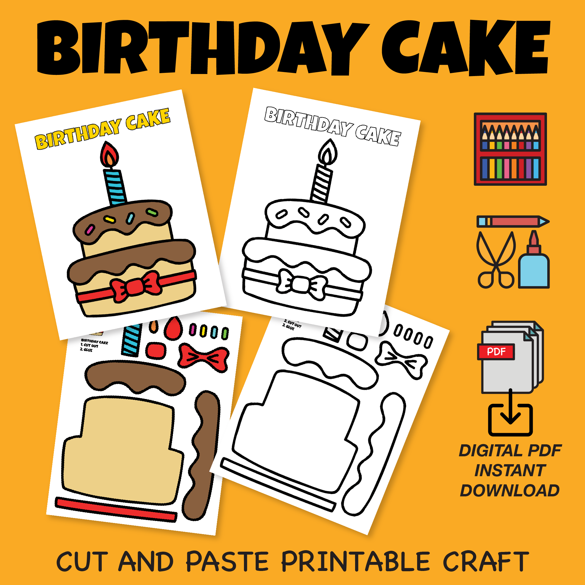 Birthday Cake Activity For Preschool Printable Birthday Cake Activity For Preschool Printable