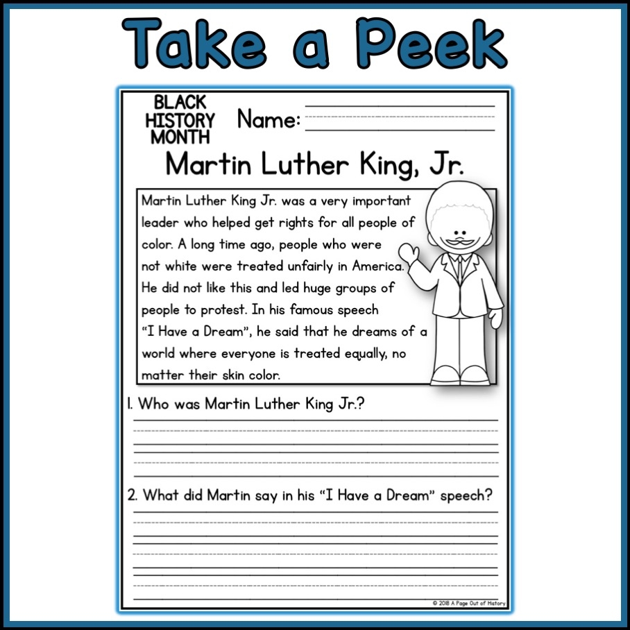 Black History Month Social Studies Reading Comprehension Passages Worksheets Library