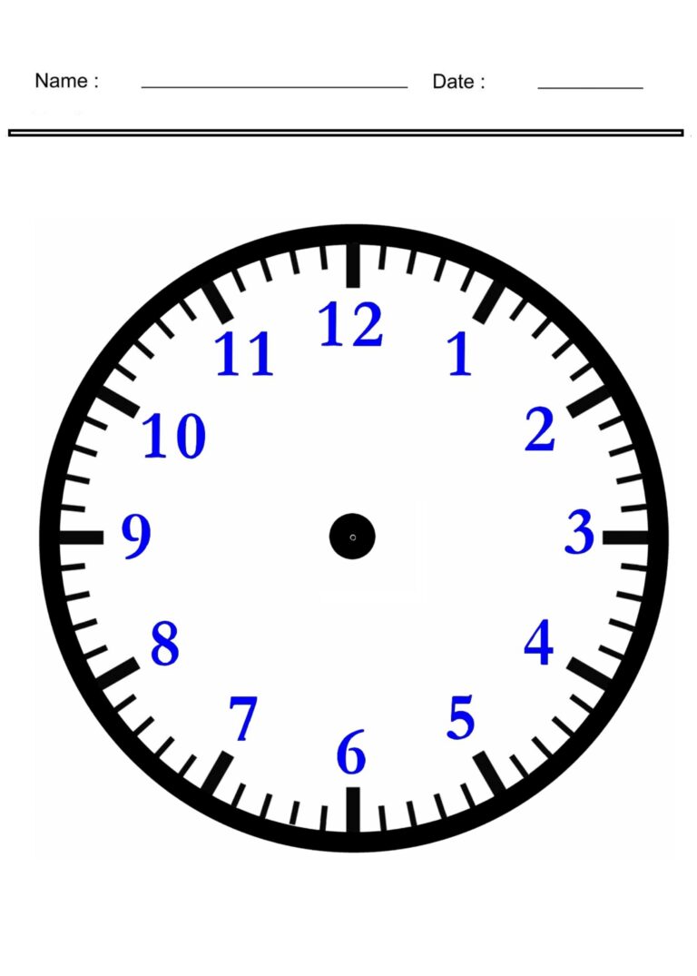 Blank Clock Faces For Teaching Aids Time Worksheets Made By Teachers