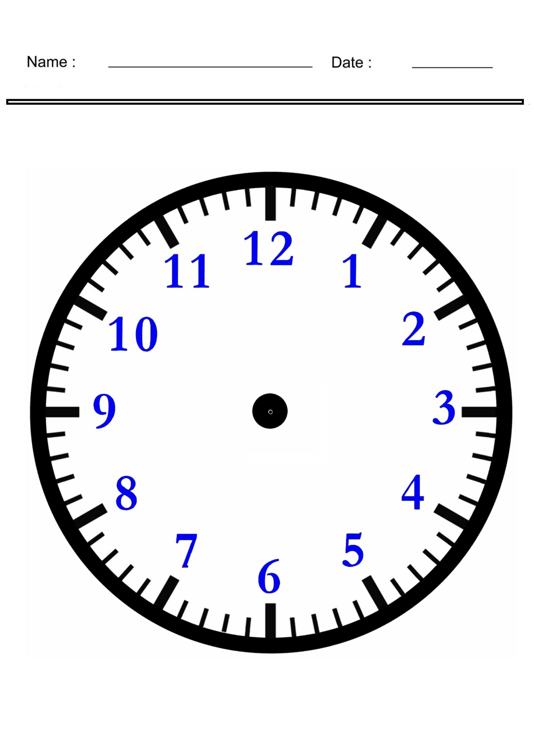 Blank Clock Faces For Teaching Aids Time Worksheets Made By Teachers