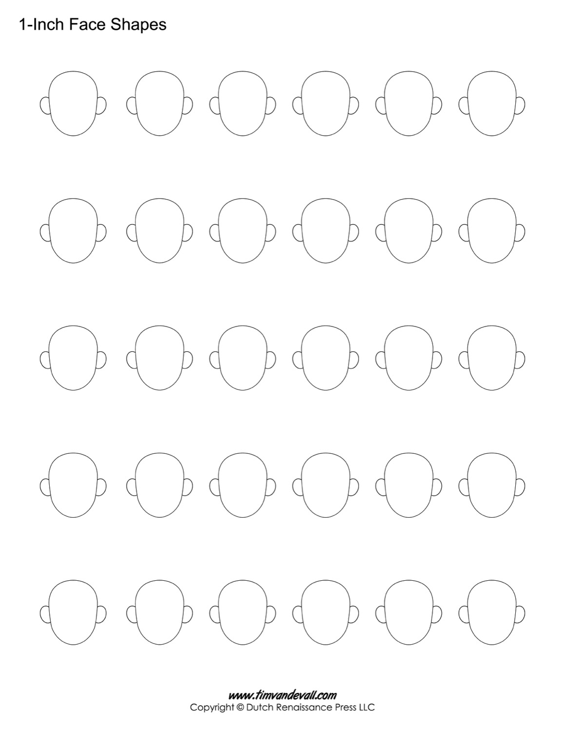 Blank Face Templates Printable Face Shapes For Kids