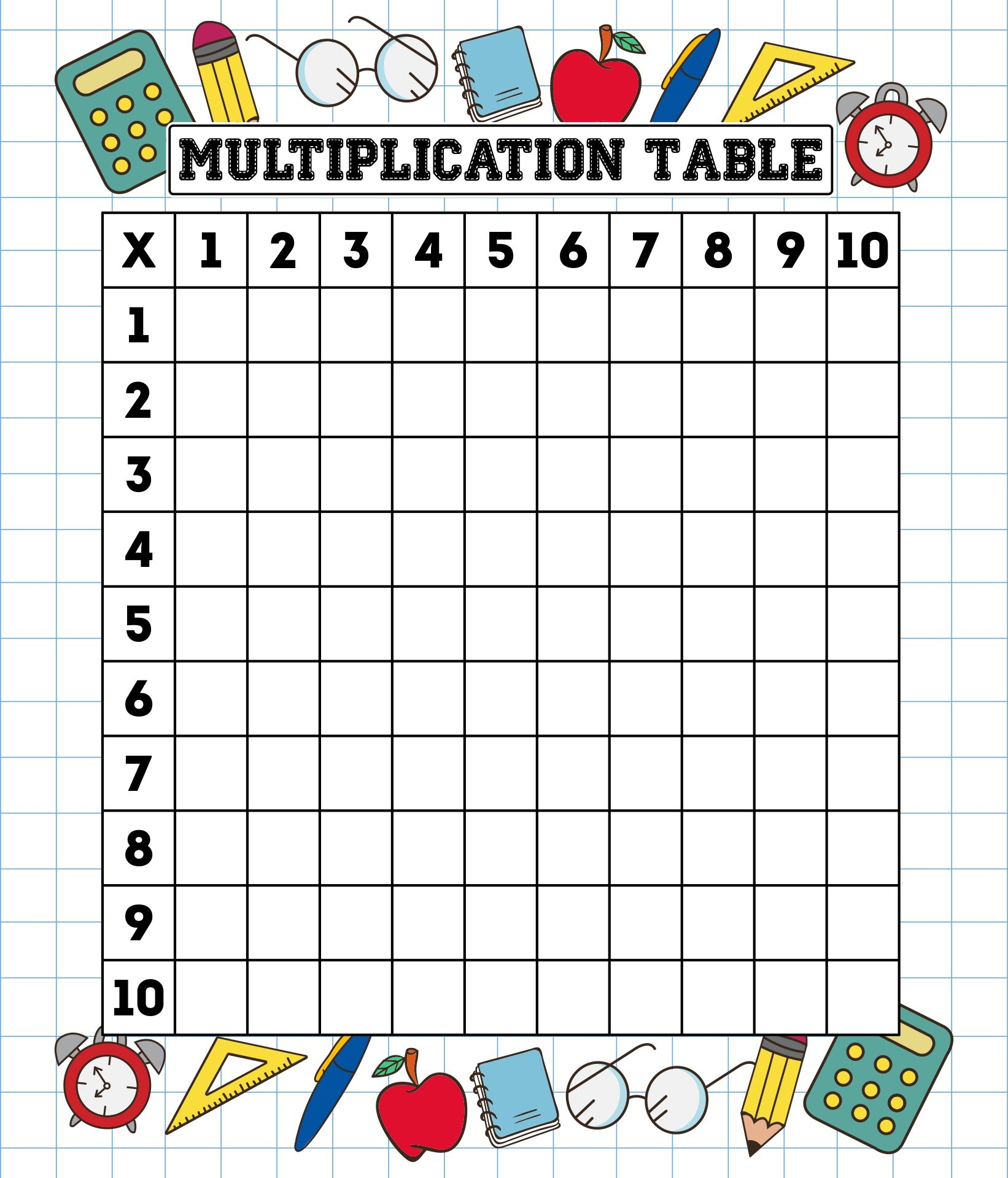 Blank Multiplication Table Worksheet 10 Free PDF Printables Printablee Blank Multiplication Table Worksheet 10 Free PDF Printables Printablee