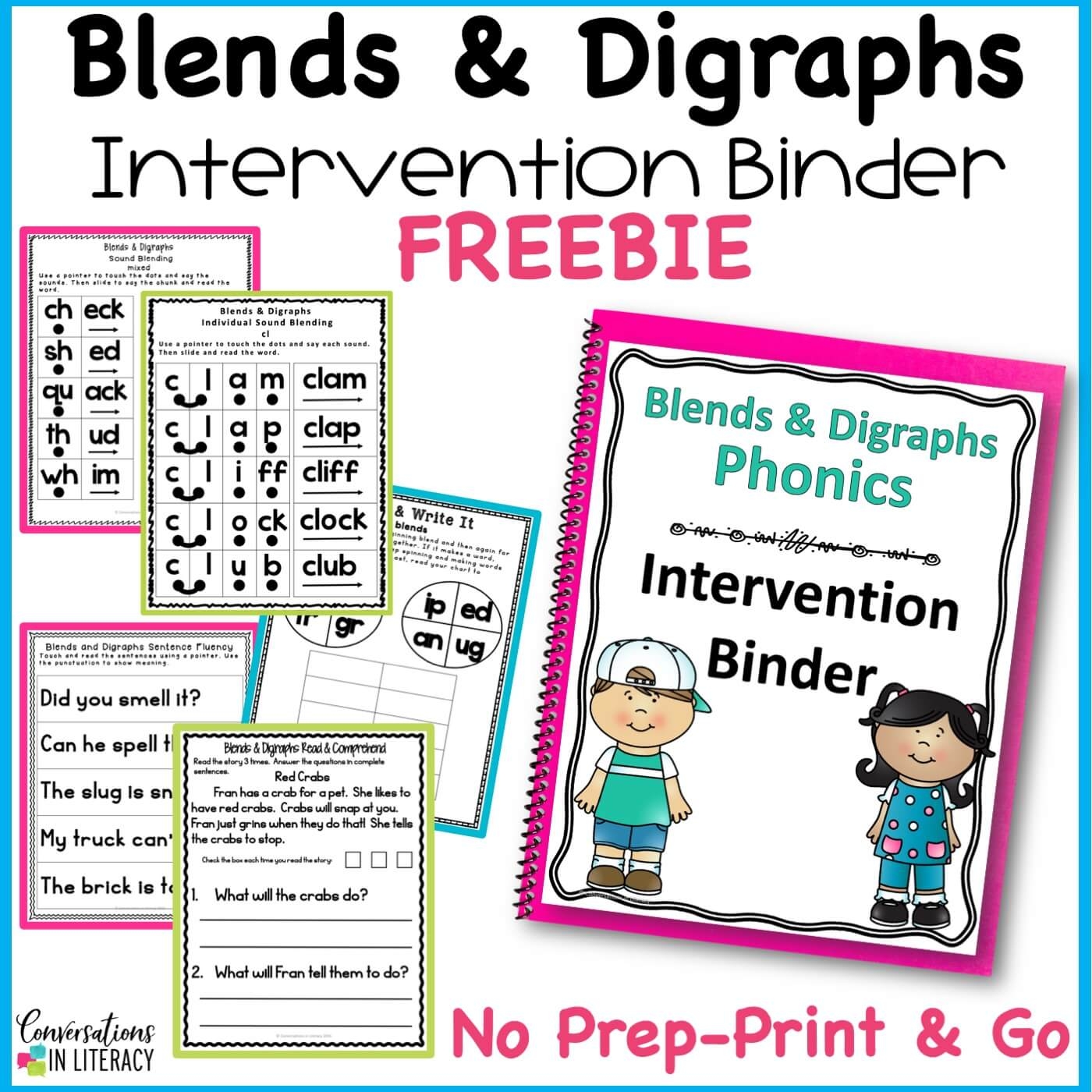 Blends And Digraphs Reading Intervention Phonics Activities FREE Conversations In Literacy Blends And Digraphs Reading Intervention Phonics Activities FREE Conversations In Literacy