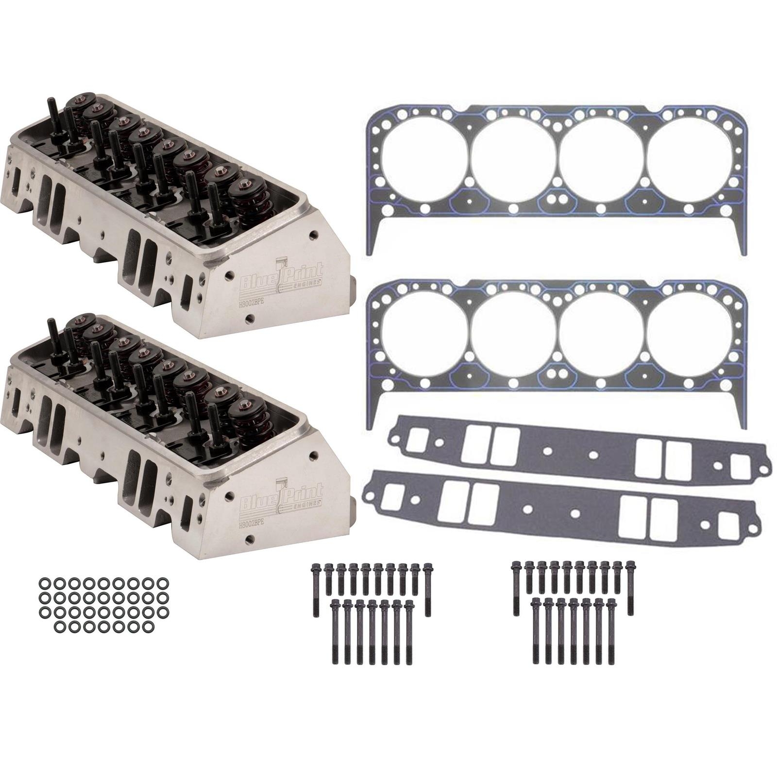 BluePrint H8002S Assembled SBC Aluminum Cylinder Heads Install KT