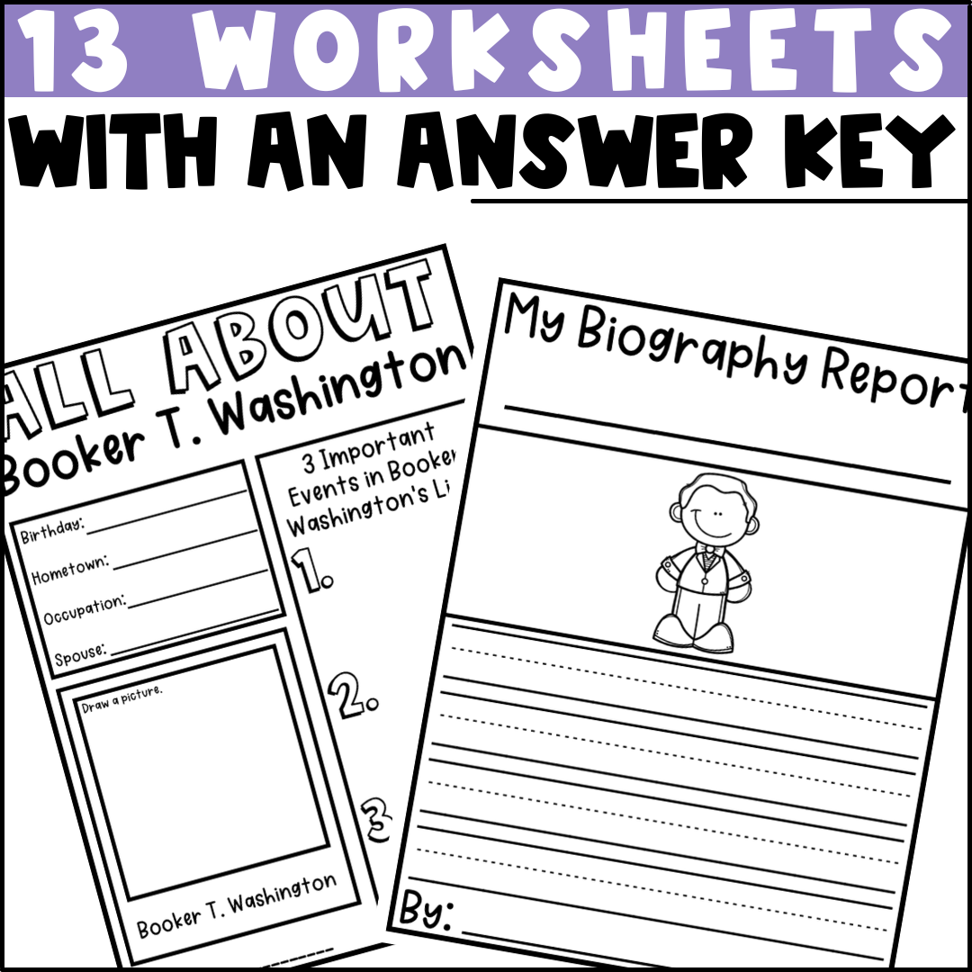 Booker T Washington Biography Activities Flip Book Black History Month Classful Booker T Washington Biography Activities Flip Book Black History Month Classful